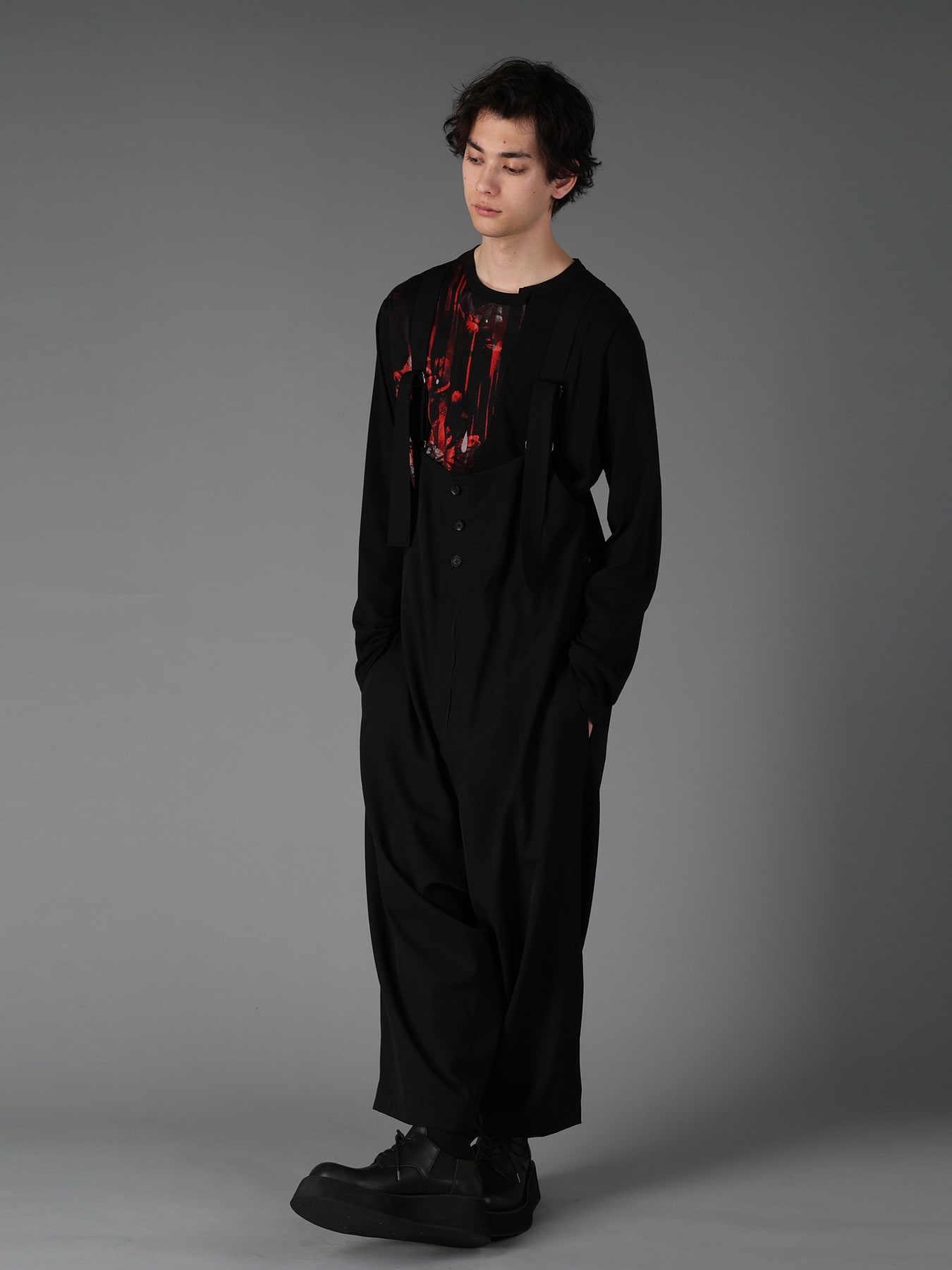 WOOL GABARDINE OVERALLS