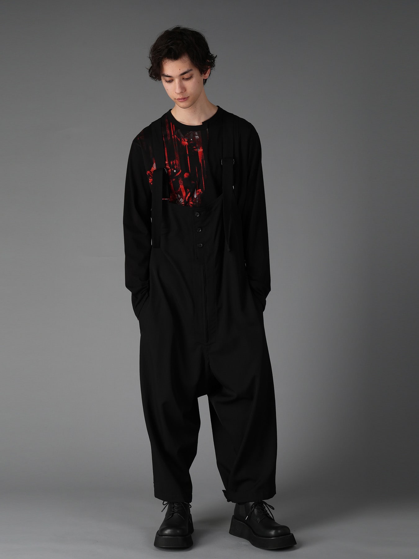 WOOL GABARDINE OVERALLS