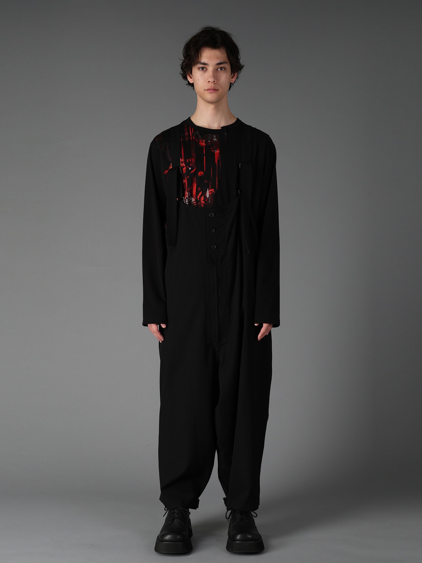 WOOL GABARDINE OVERALLS