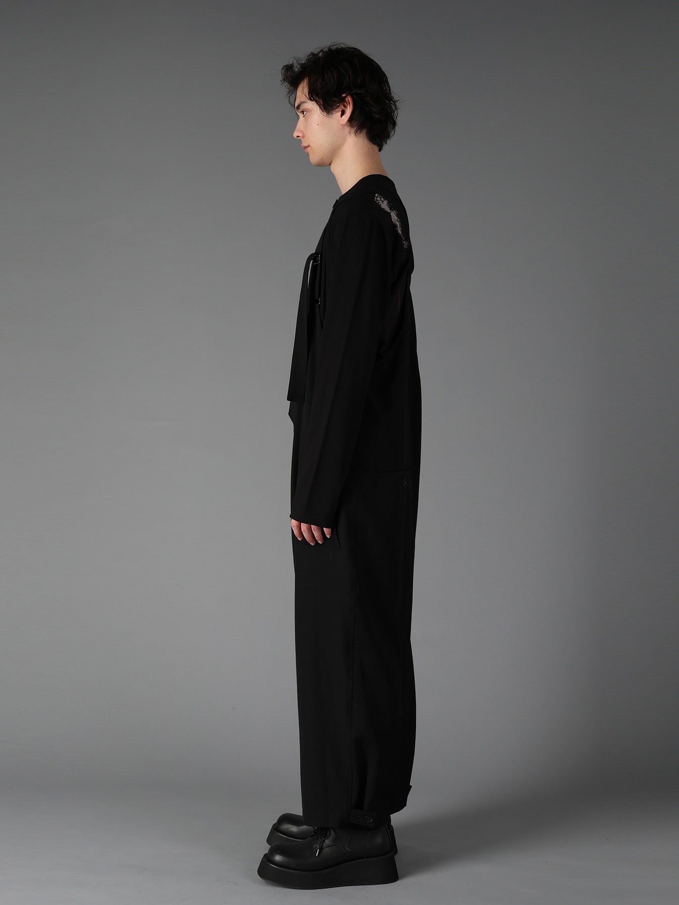 WOOL GABARDINE OVERALLS