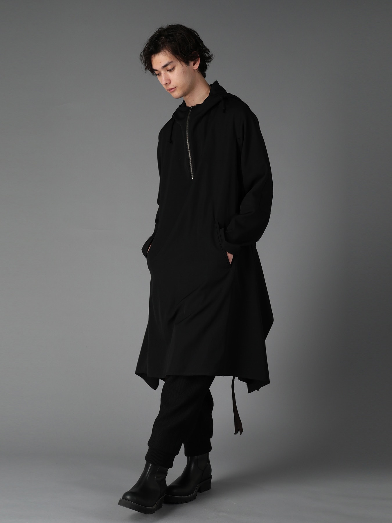 WOOL GABARDINE UNTRIMMED DRESS