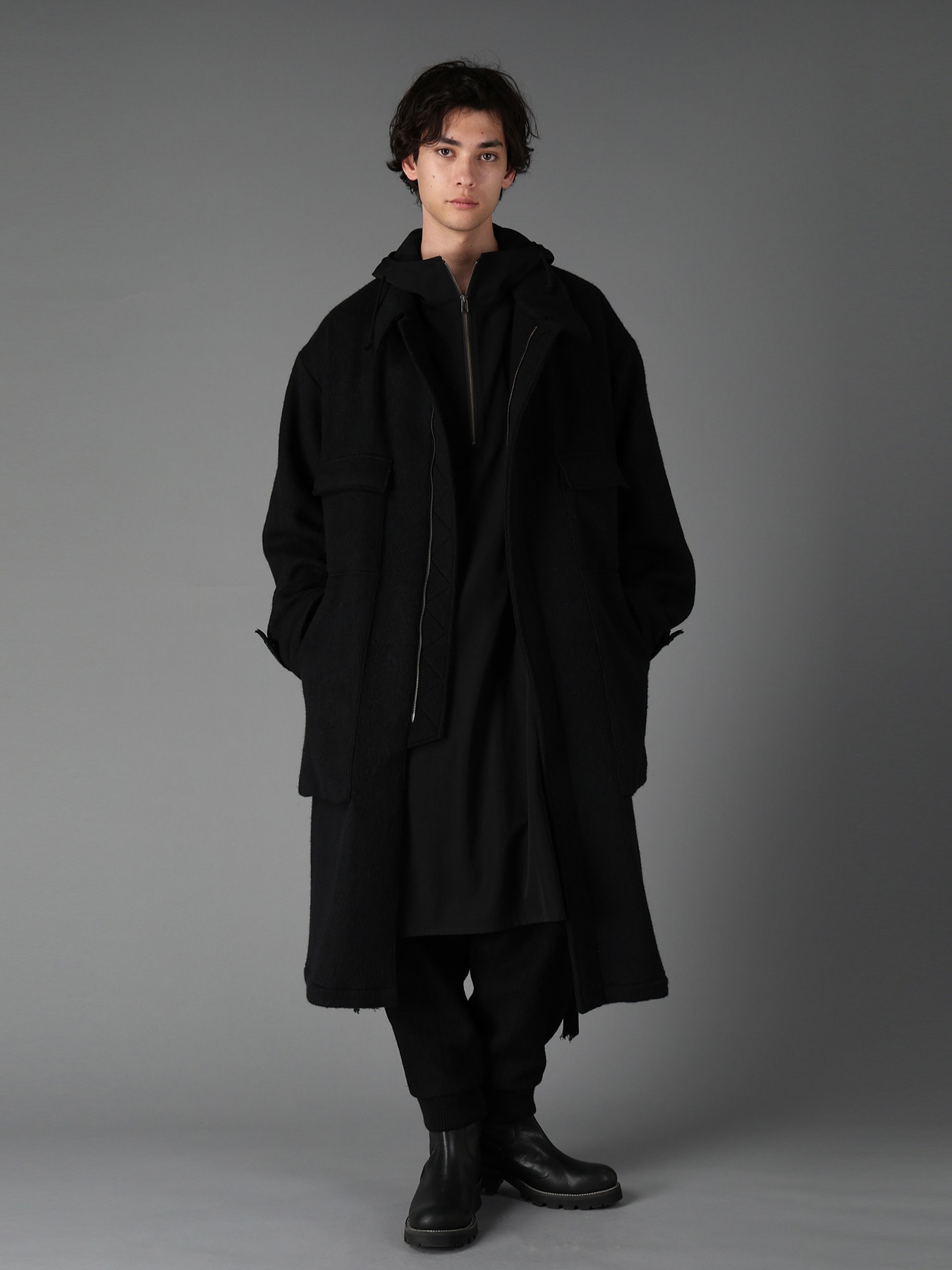 WOOL GABARDINE UNTRIMMED DRESS