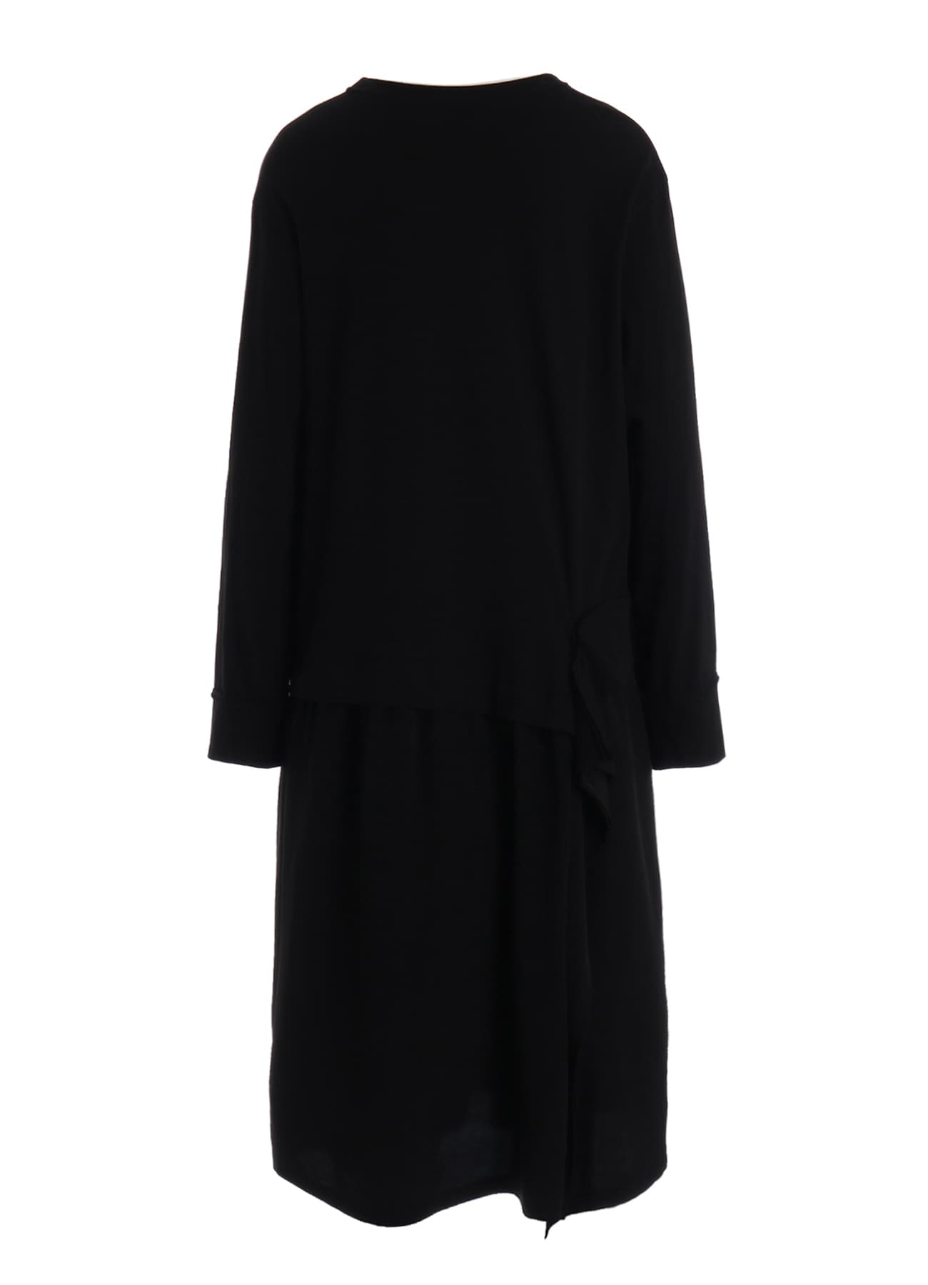 SILICON JERSEY+CREPE de CHINE PANEL LONG DRESS