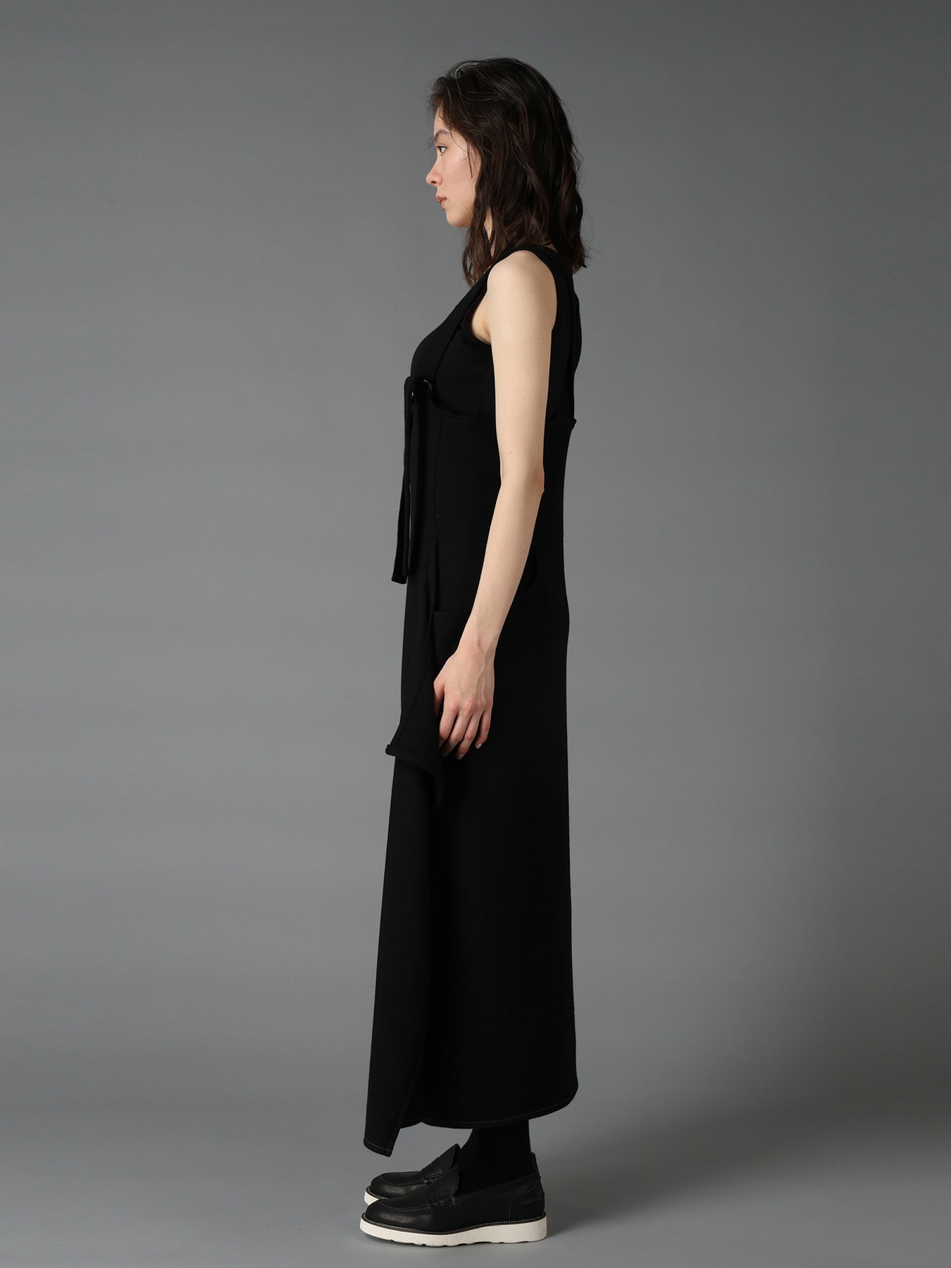 SOFT SPUN 1/14 JERSEY SUSPENDER DRAPE DRESS