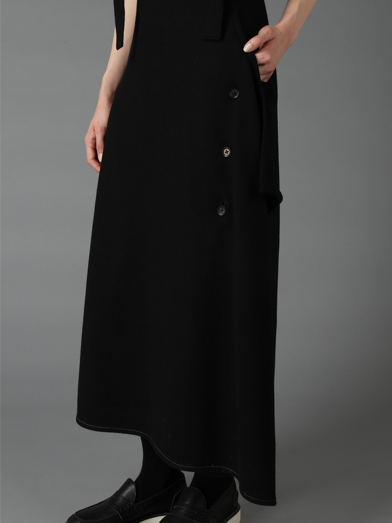 SOFT SPUN 1/14 JERSEY SUSPENDER DRAPE DRESS