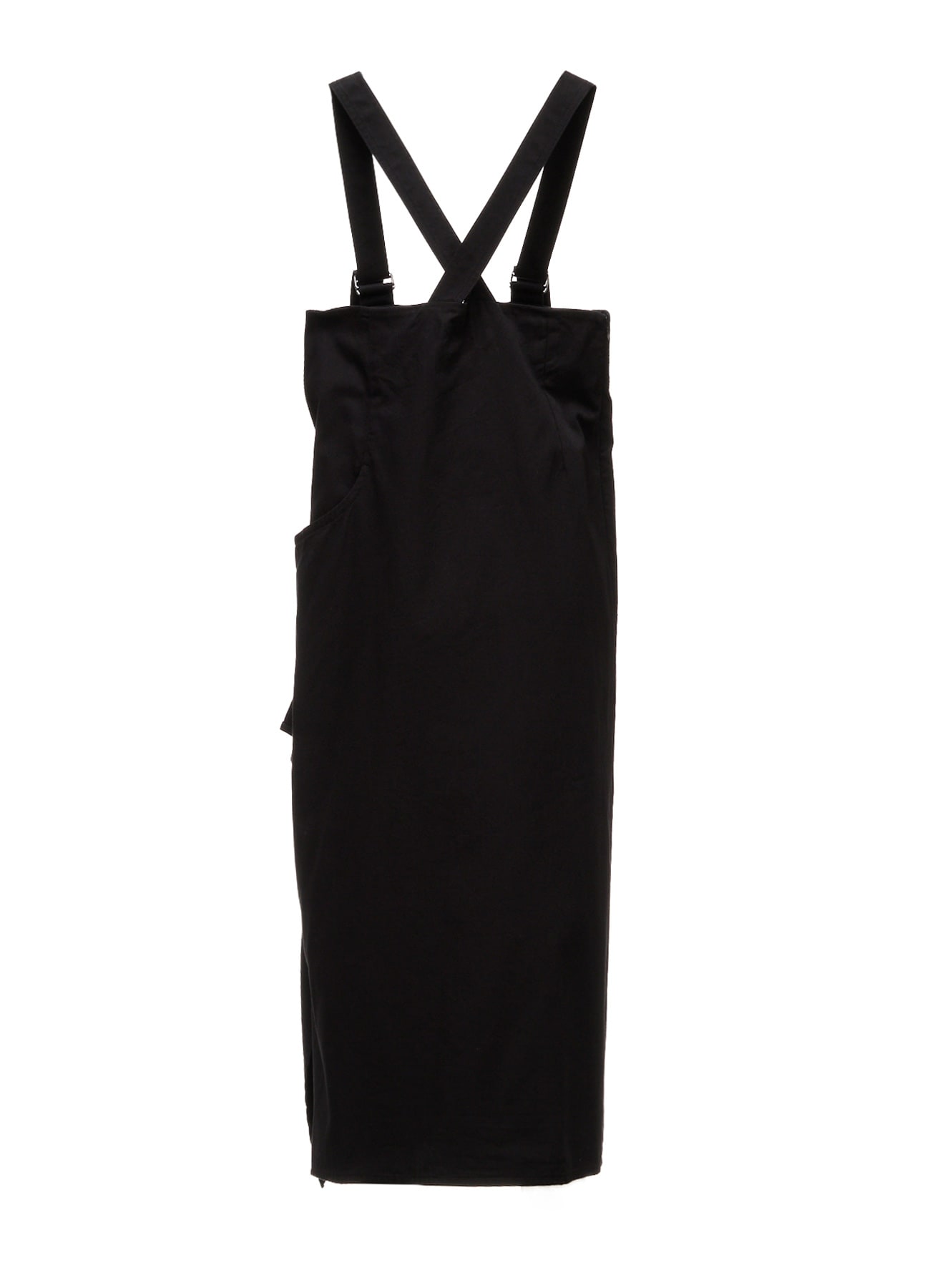 COTTON TWILL SUSPENDER DRAPED DRESS