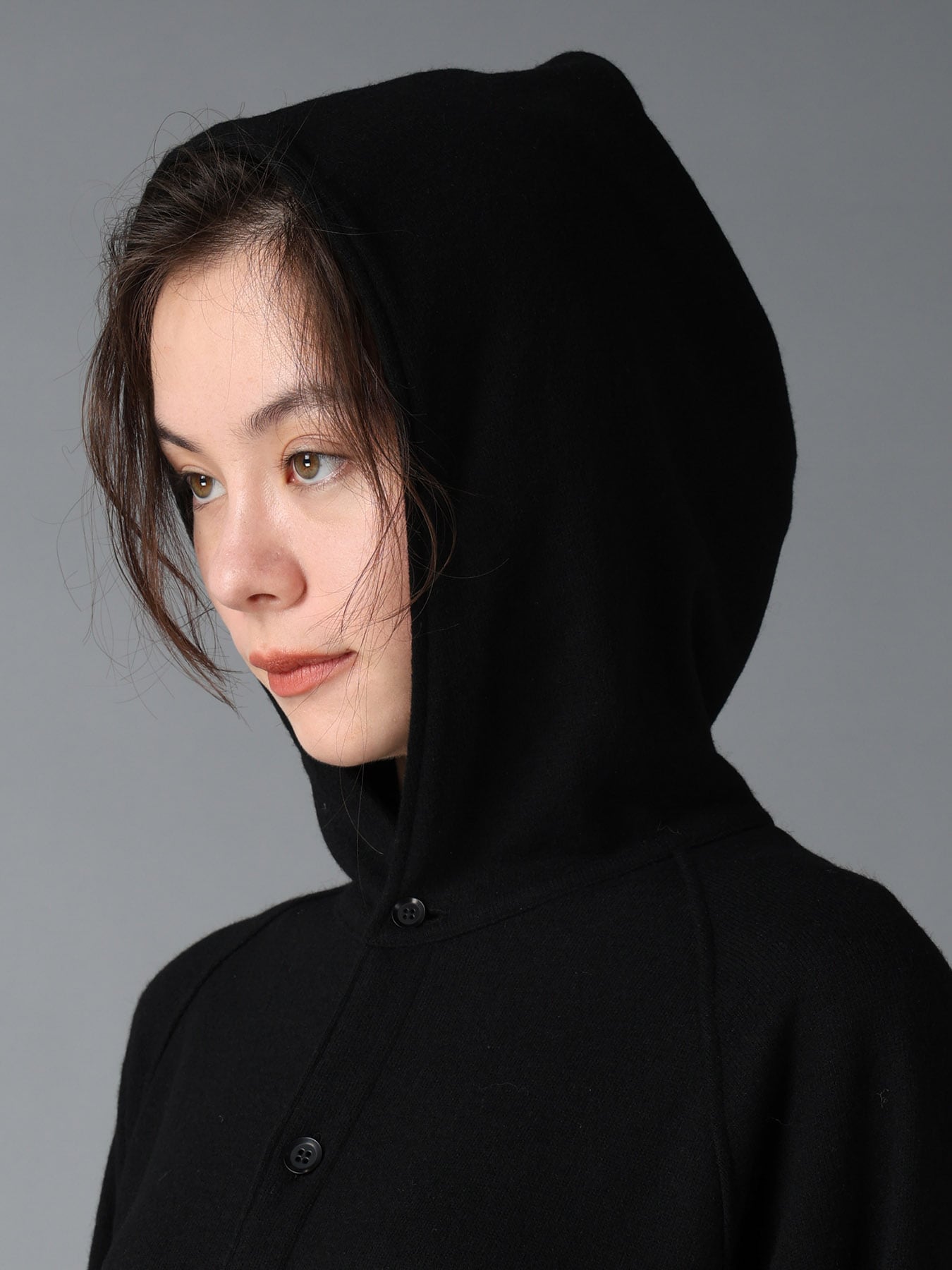 SOFT SPUN 1/14 JERSEY HOODED LONG DRESS