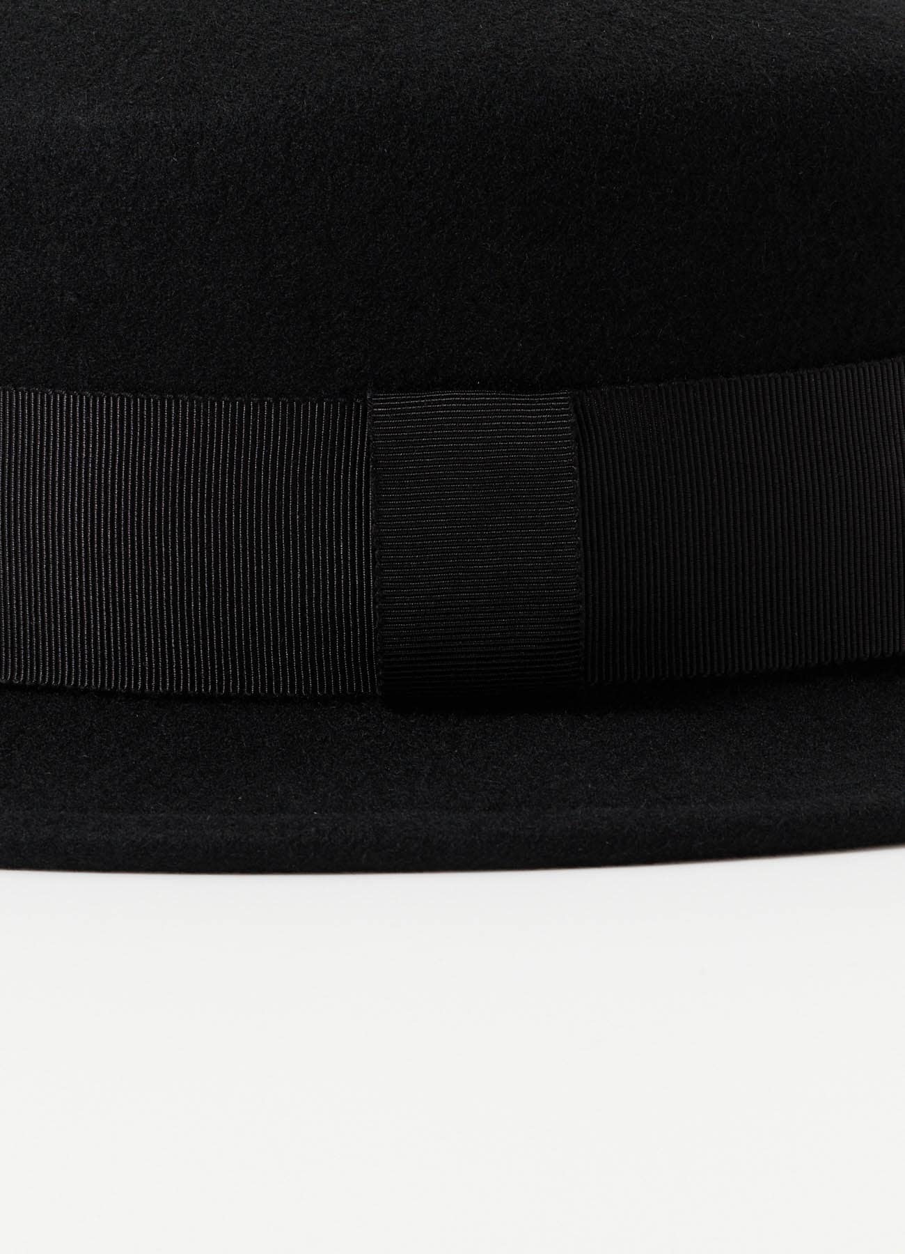 WOOL FELT FLAT CROWN HAT