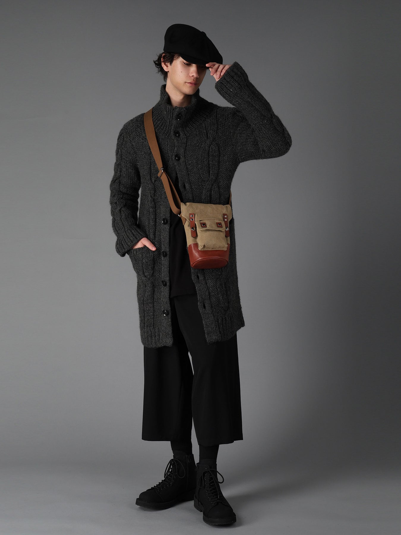 NO.8 CANVAS BIO FINISHED MINI SHOULDER BAG