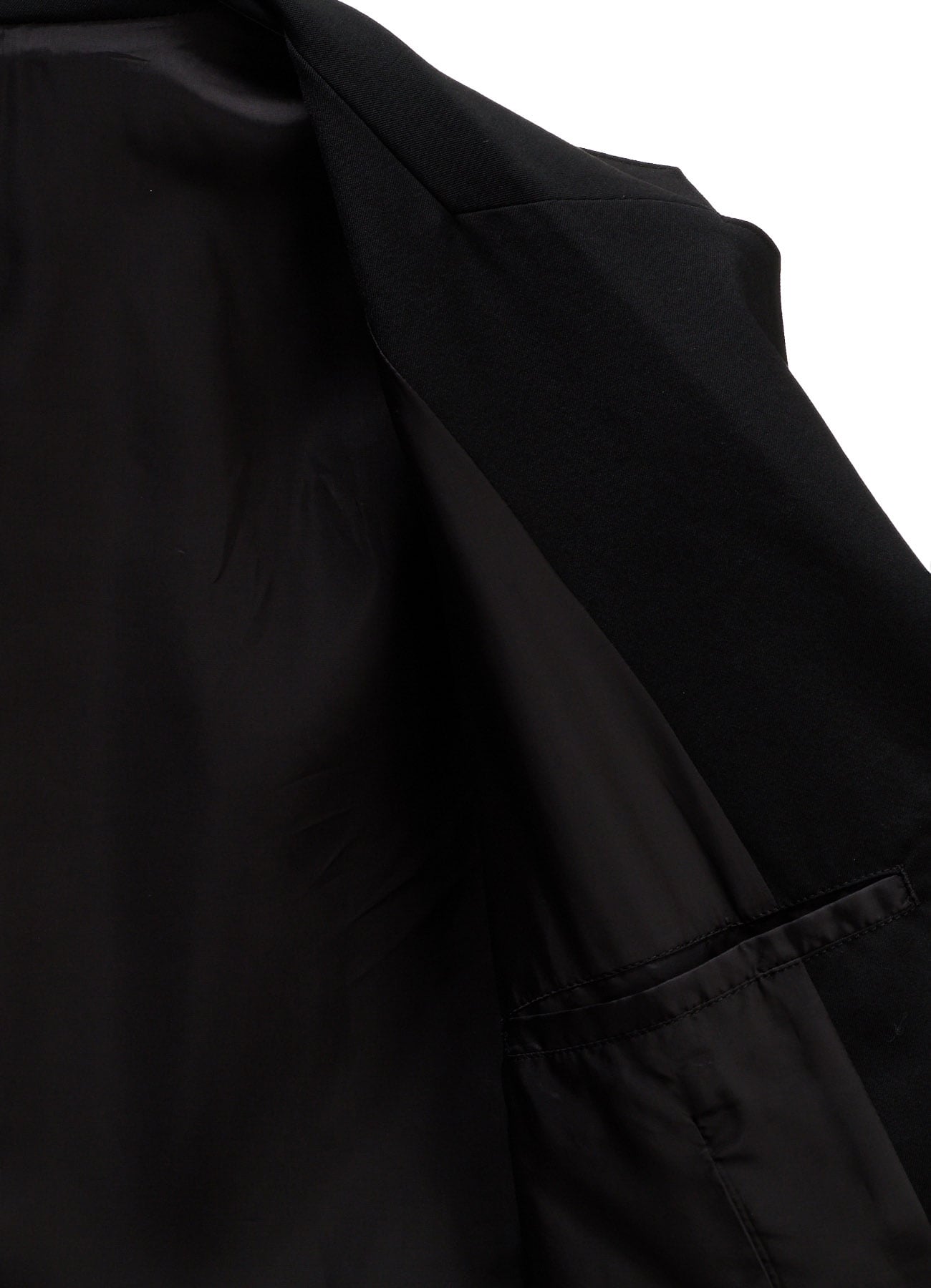 WOOL GABARDINE SIDE BELT JACKET