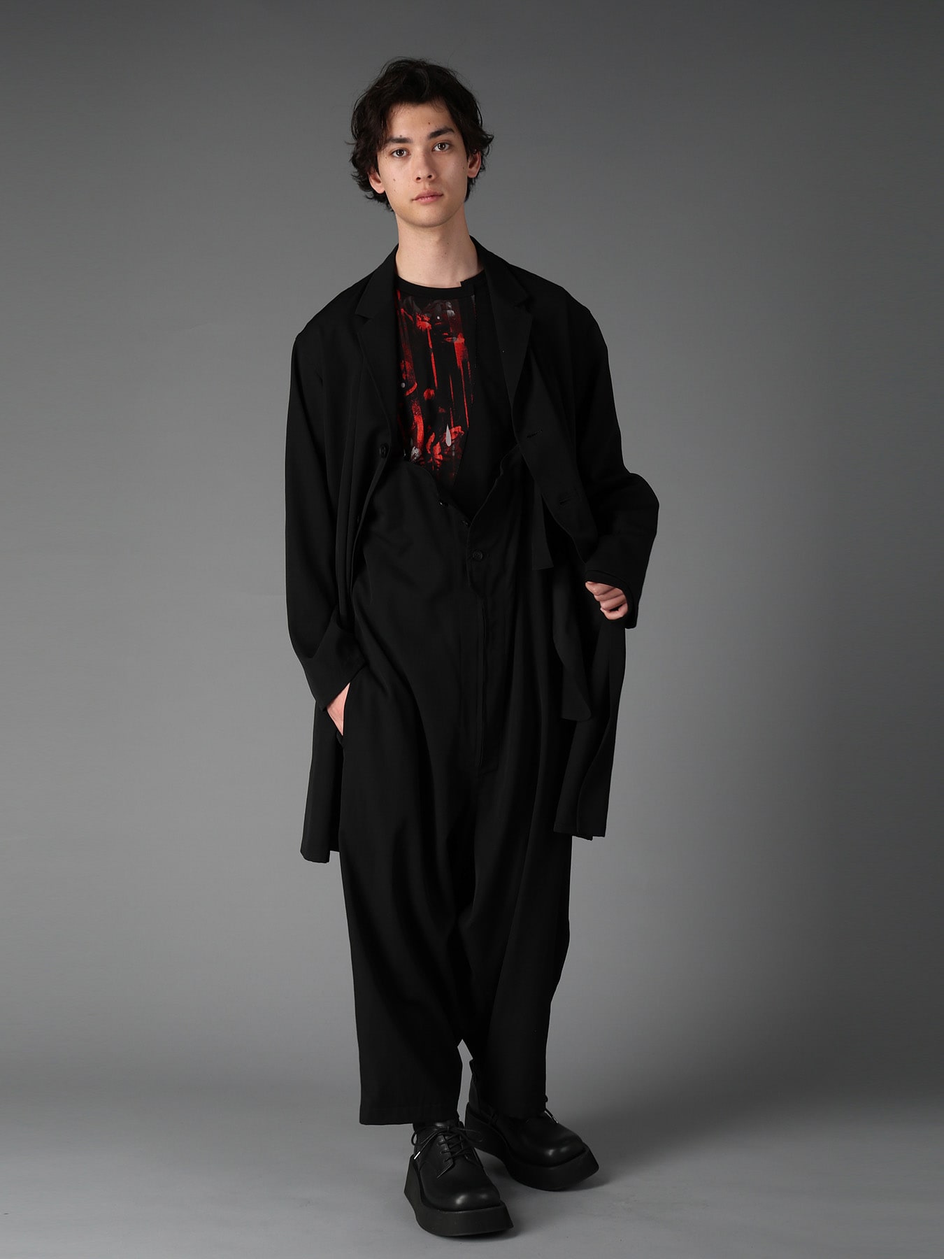 WOOL GABARDINE SHIRT JACKET