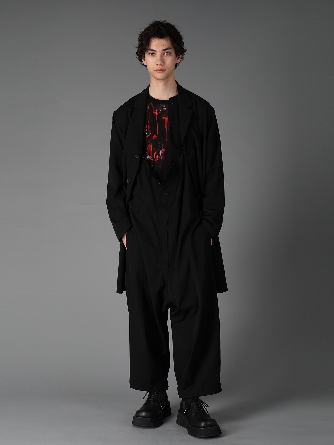 WOOL GABARDINE SHIRT JACKET