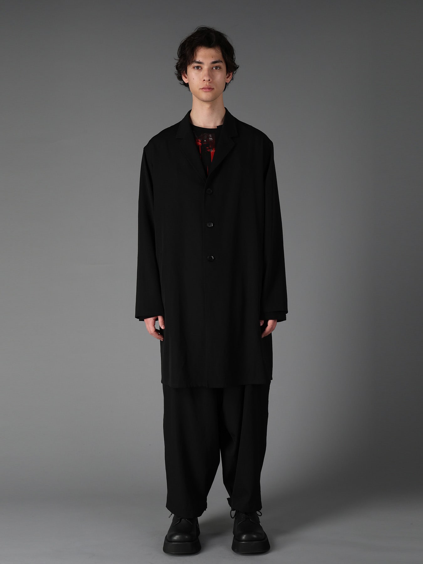 WOOL GABARDINE SHIRT JACKET