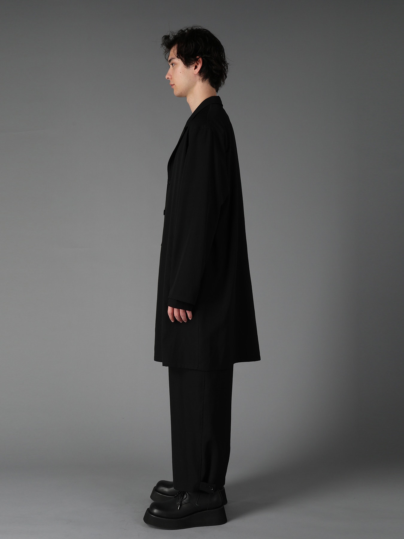 WOOL GABARDINE SHIRT JACKET