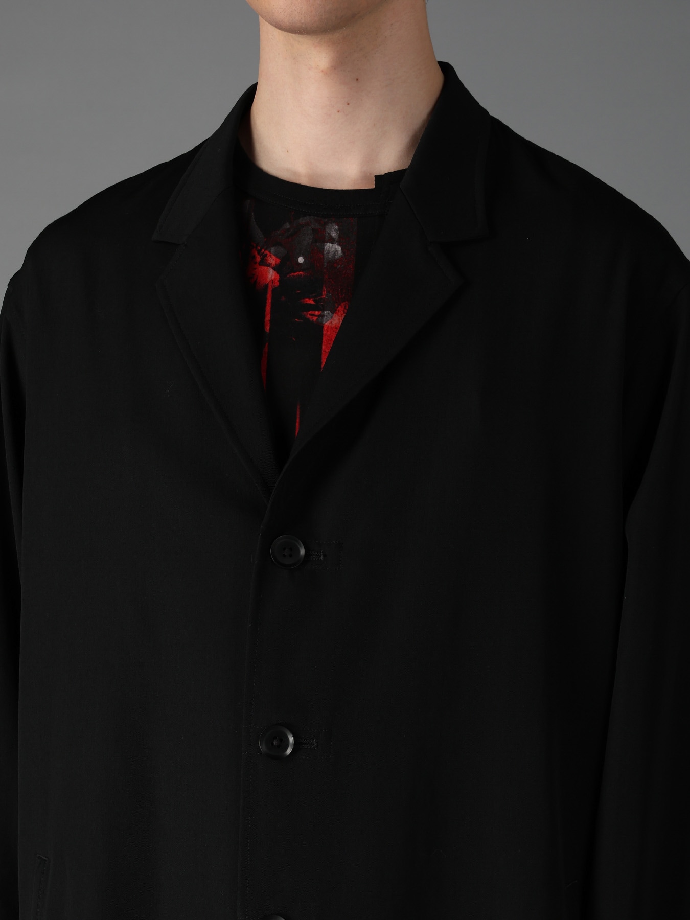 WOOL GABARDINE SHIRT JACKET