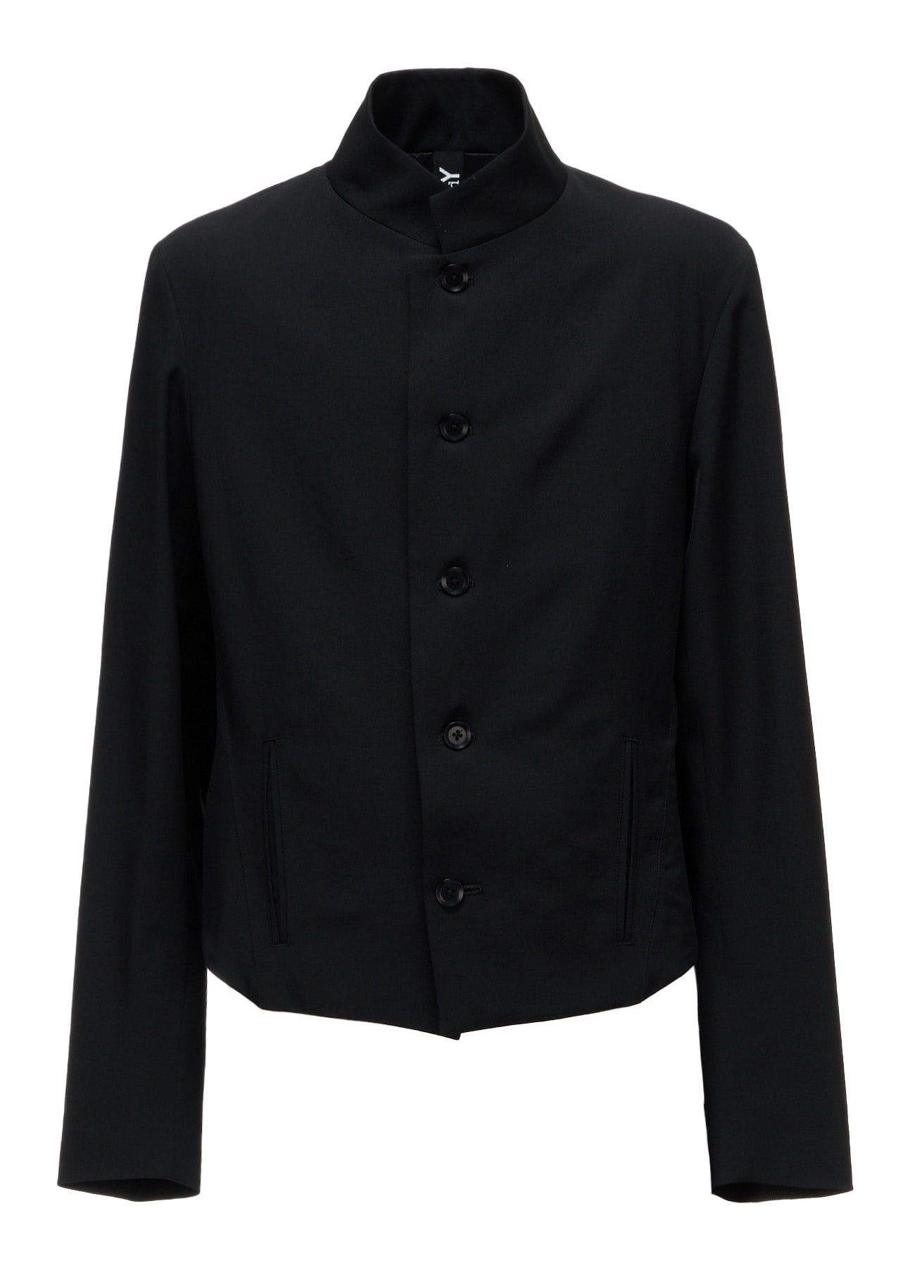 WOOL GABARDINE FRONT-DROP SHORT JACKET
