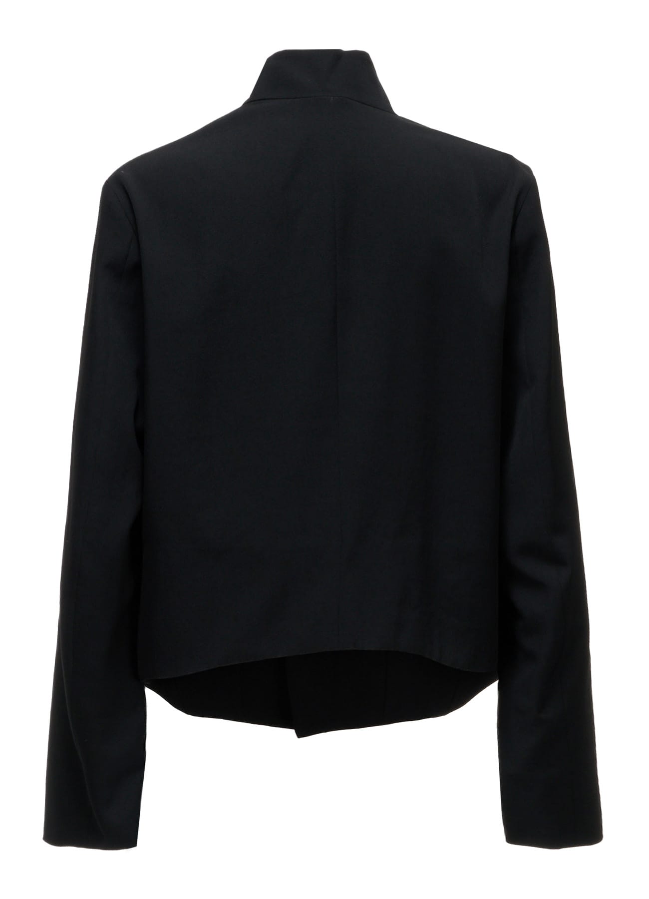 WOOL GABARDINE FRONT-DROP SHORT JACKET
