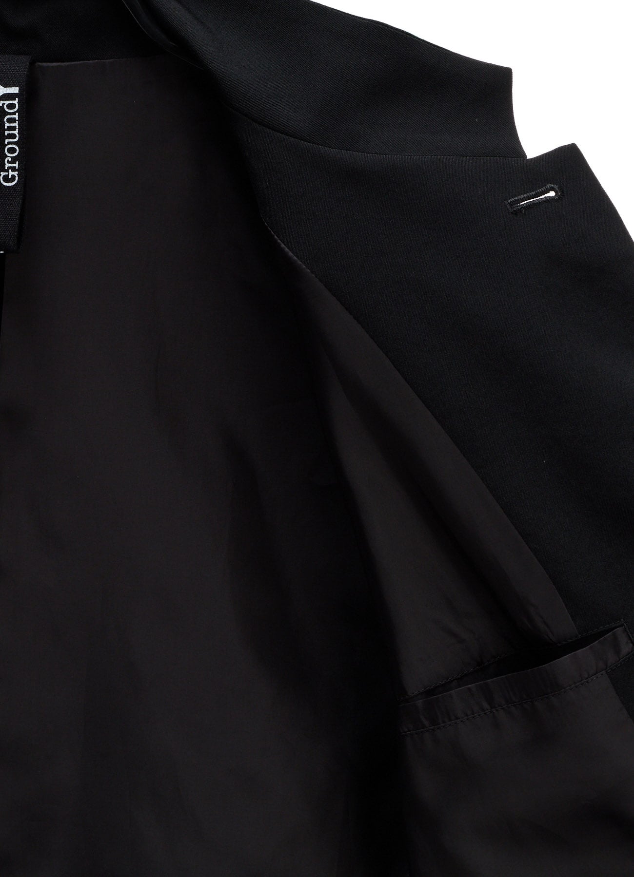 WOOL GABARDINE FRONT-DROP SHORT JACKET