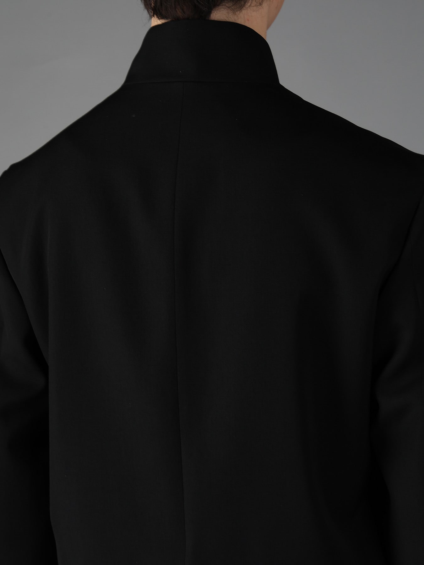 WOOL GABARDINE FRONT-DROP SHORT JACKET