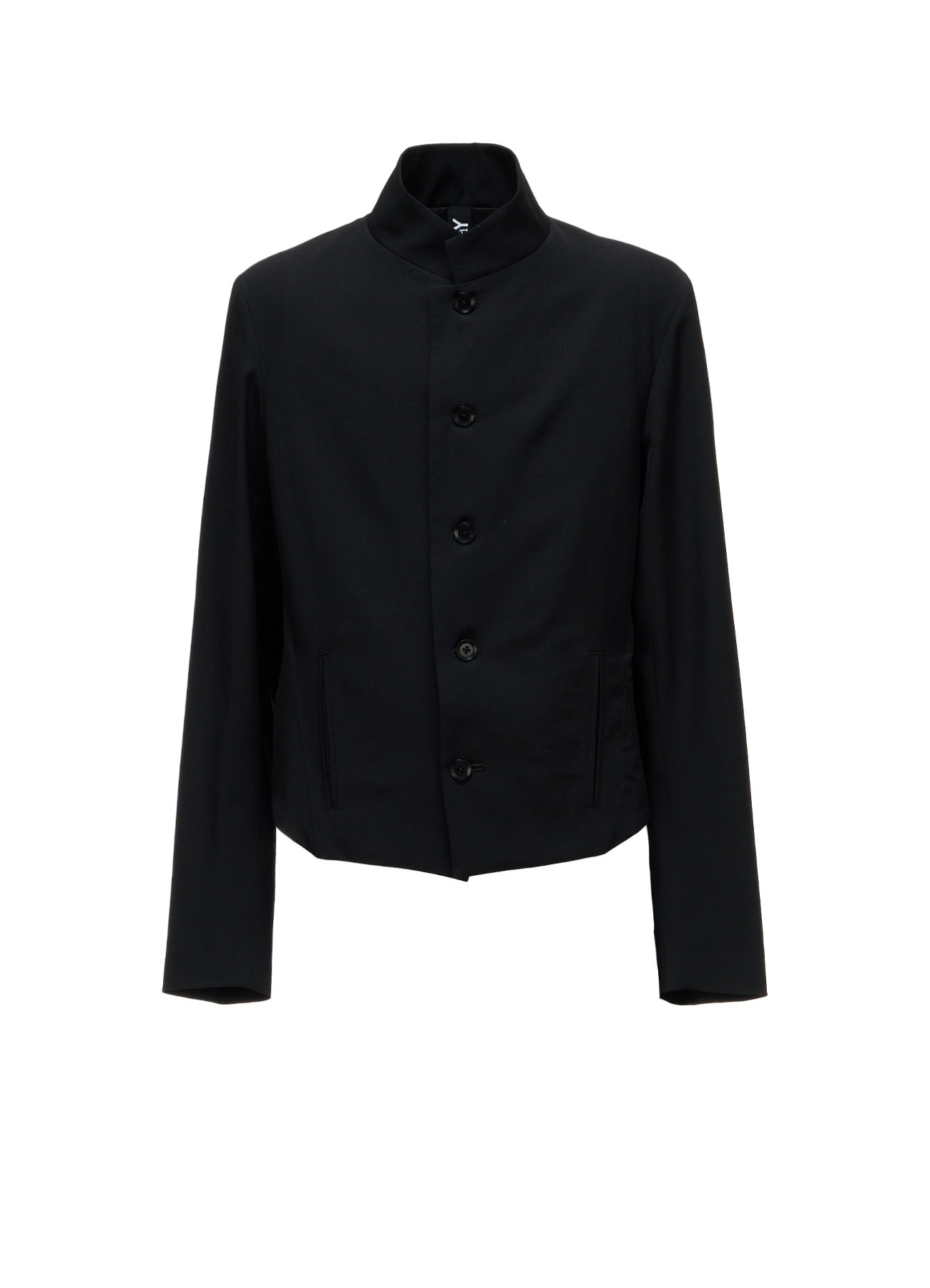 WOOL GABARDINE FRONT-DROP SHORT JACKET