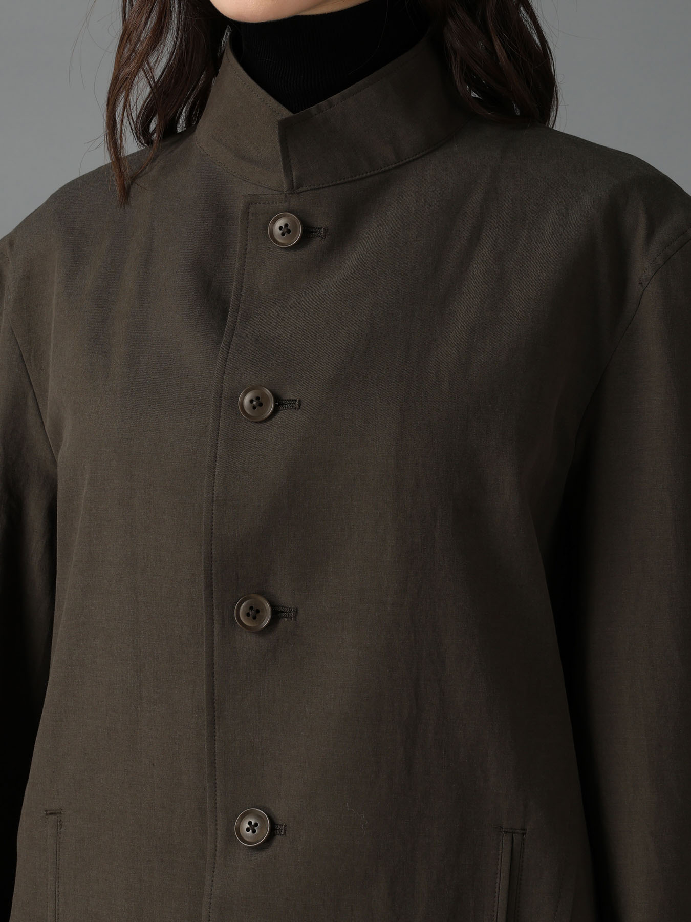 CELLULOSE COTTON BIO TWILL FRONT DROP SHORT JACKET