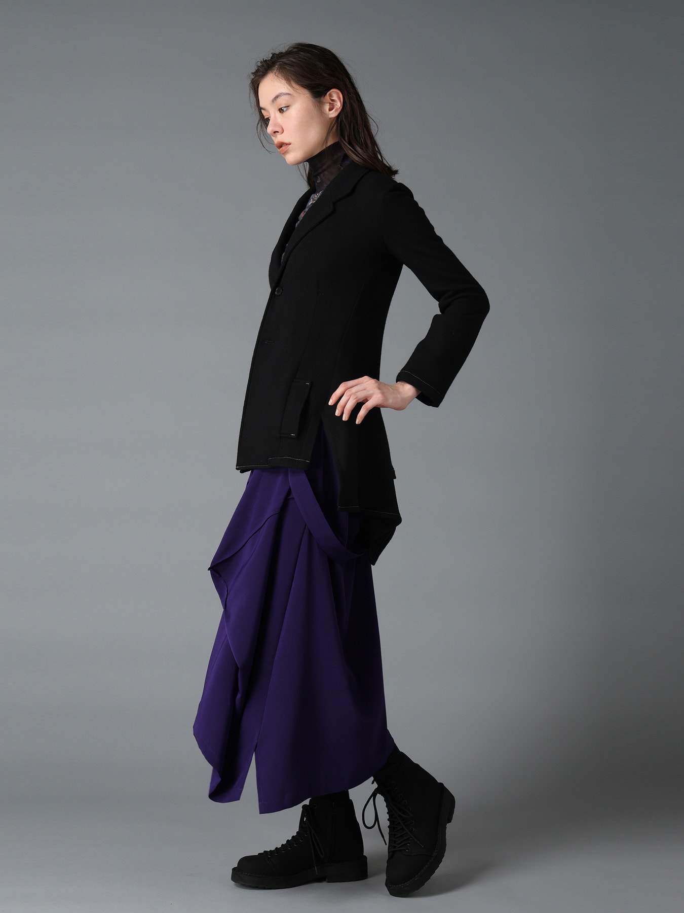SOFT SPUN 1/14 JERSEY BACK FLARE JACKET