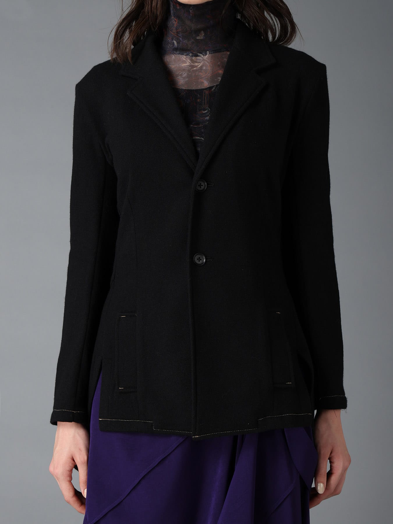 SOFT SPUN 1/14 JERSEY BACK FLARE JACKET
