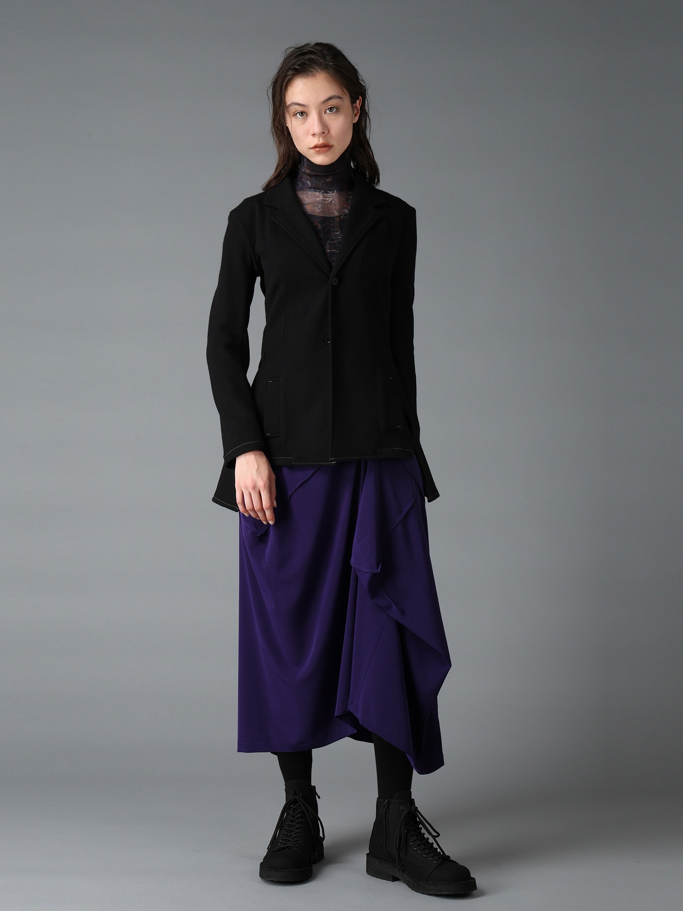 SOFT SPUN 1/14 JERSEY BACK FLARE JACKET