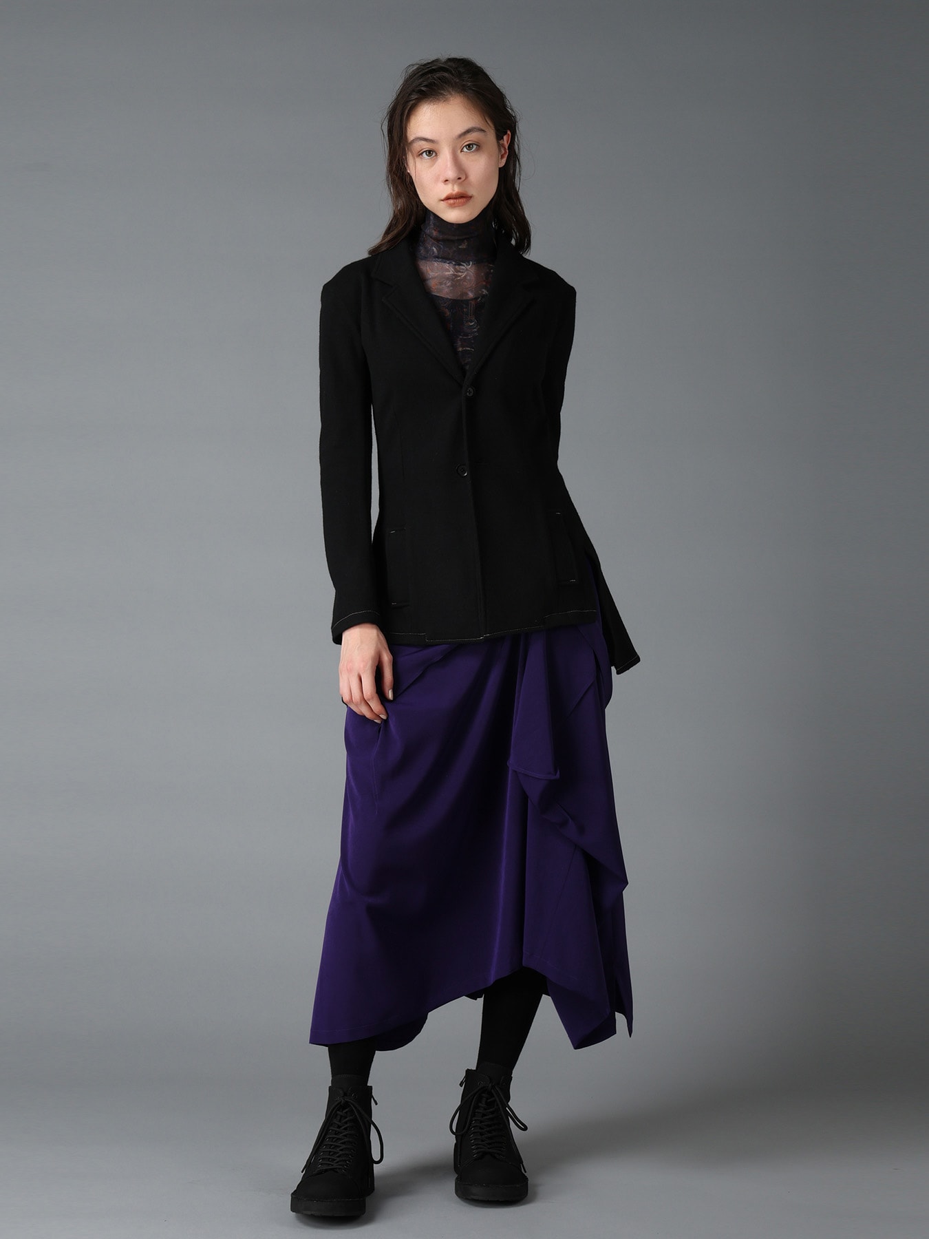 SOFT SPUN 1/14 JERSEY BACK FLARE JACKET