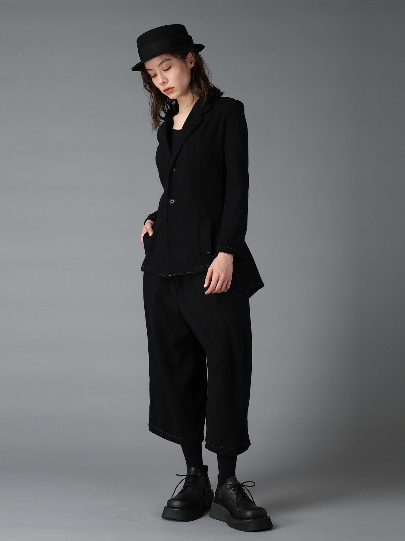 SOFT SPUN 1/14 JERSEY BACK FLARE JACKET