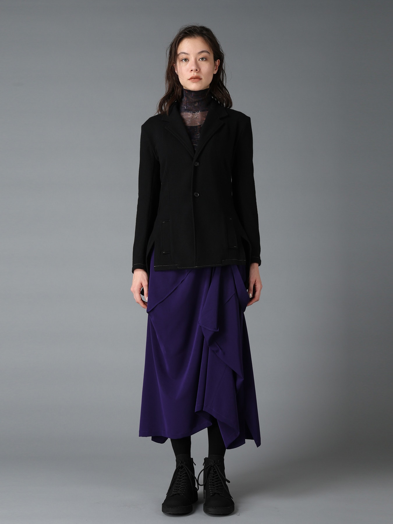 SOFT SPUN 1/14 JERSEY BACK FLARE JACKET
