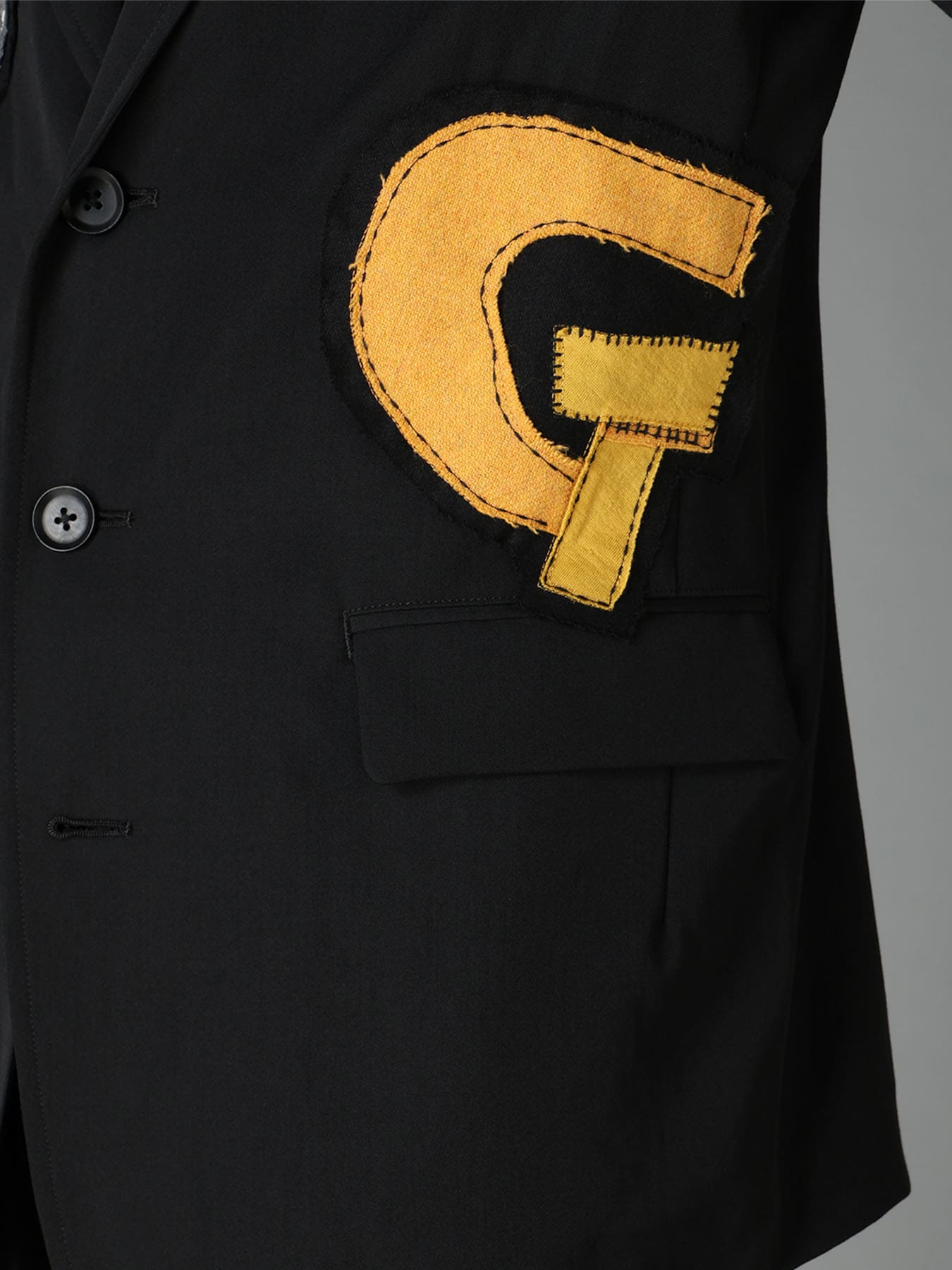 WOOL GABARDINE APPLIQUE JACKET