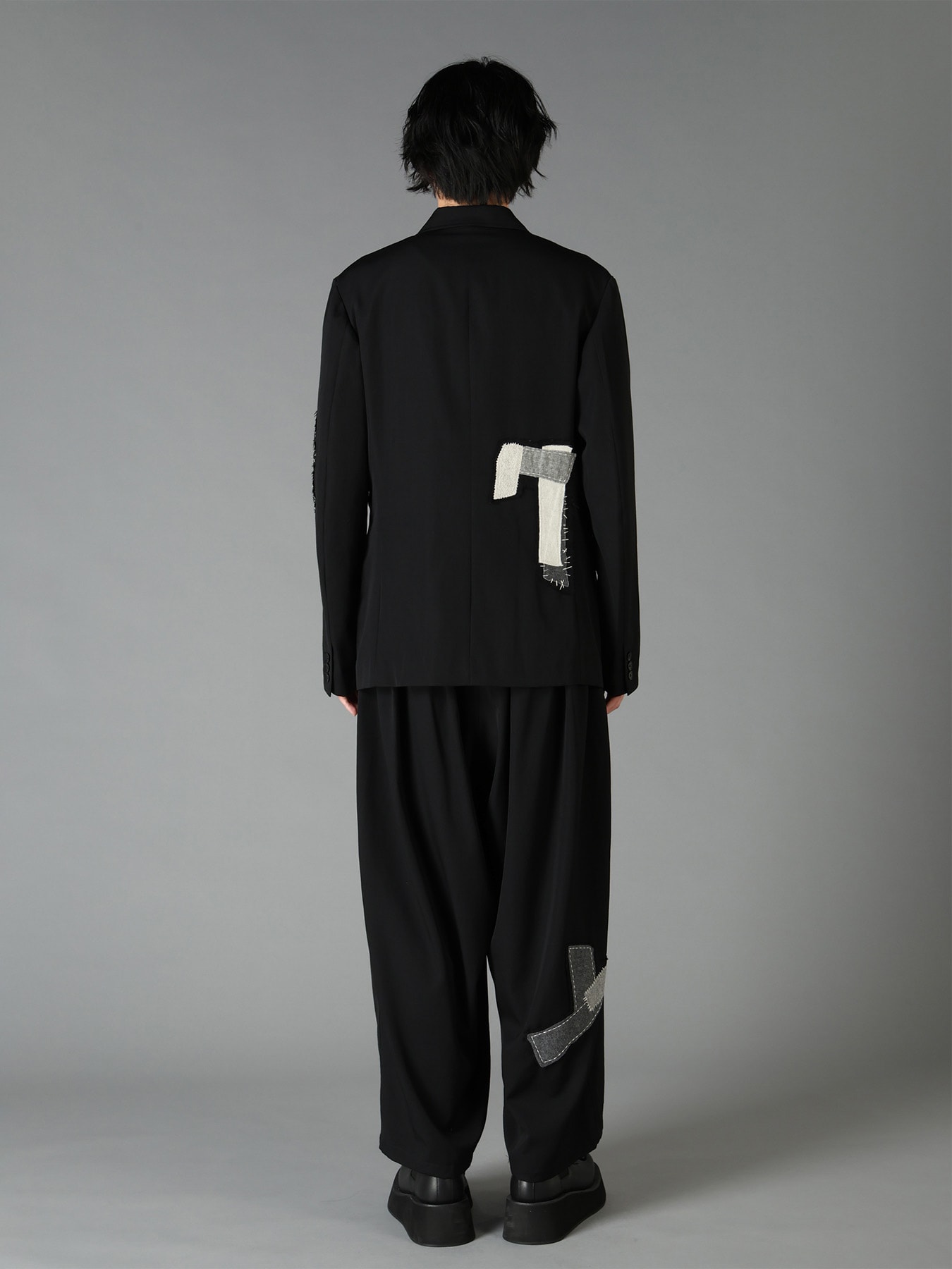 WOOL GABARDINE APPLIQUE JACKET