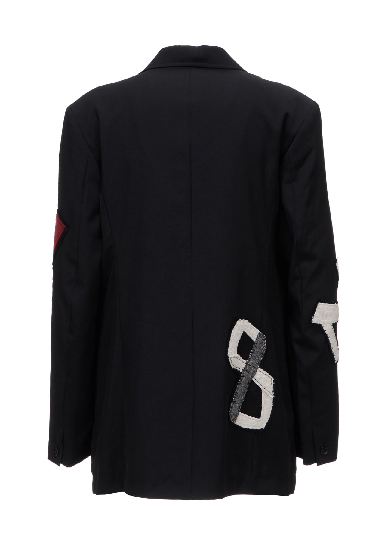 WOOL GABARDINE APPLIQUE OUT POCKET JACKET