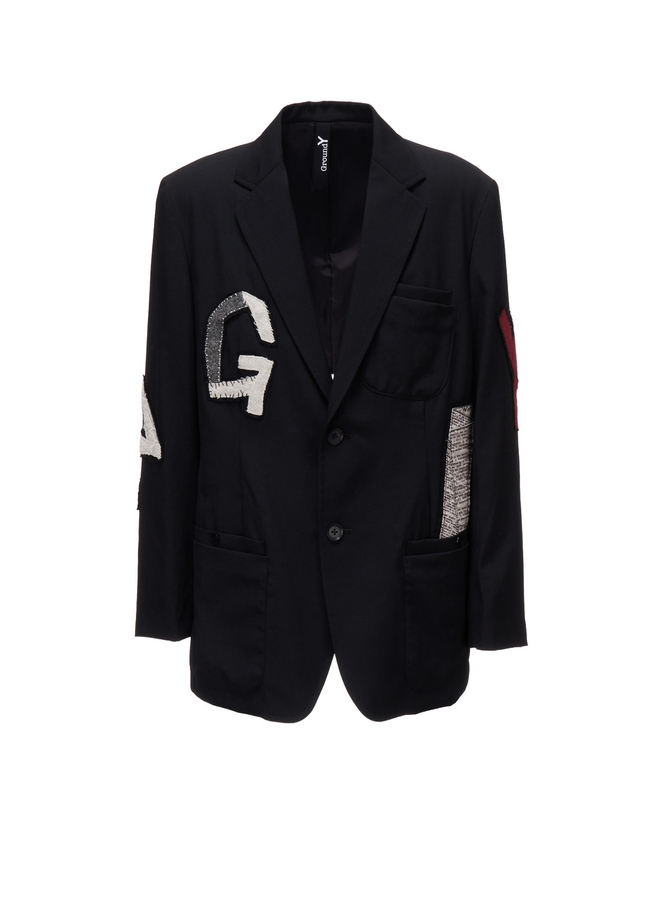 WOOL GABARDINE APPLIQUE OUT POCKET JACKET