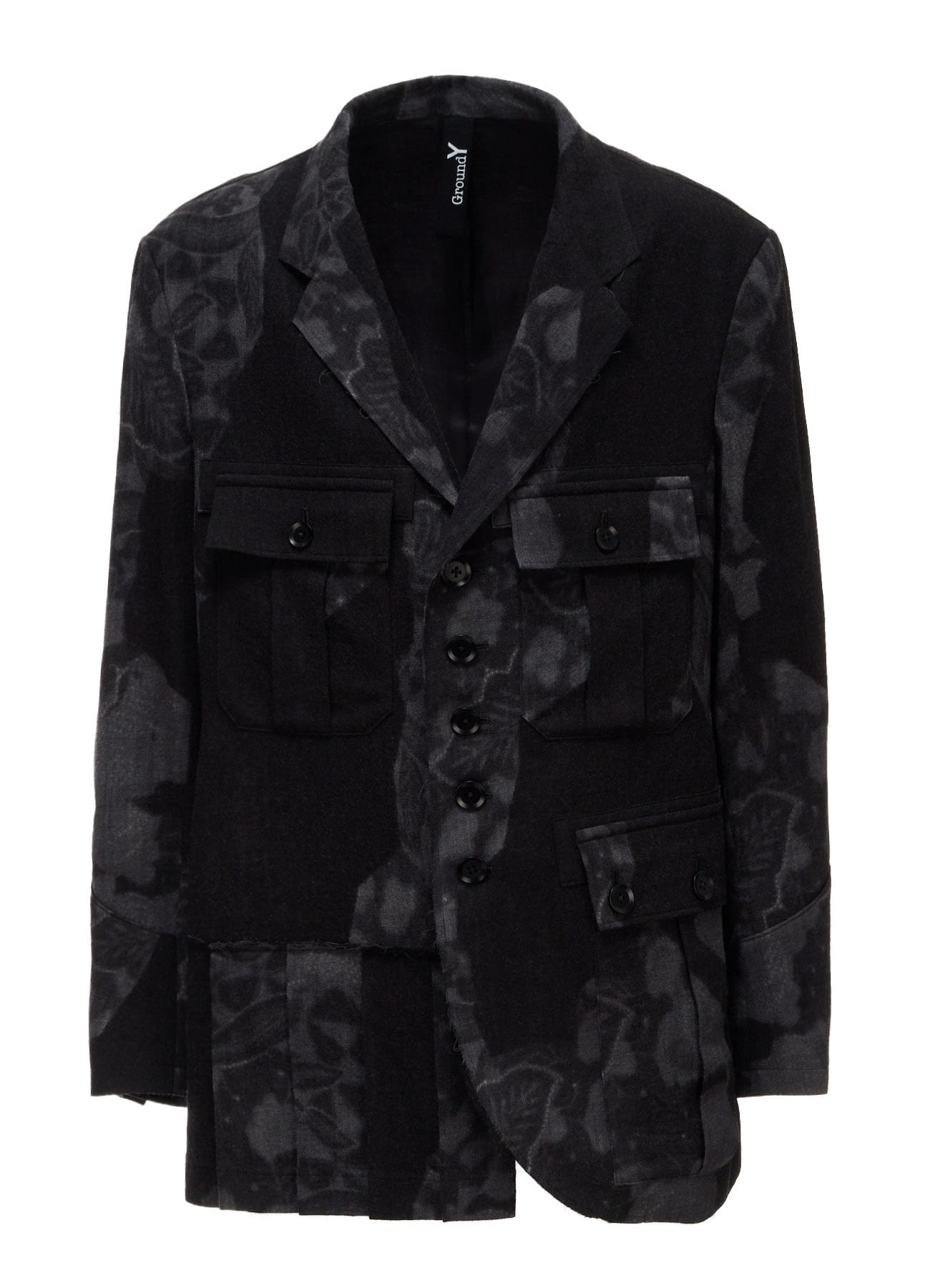 BATIK PATTERN SIDE PLEATED JACKET