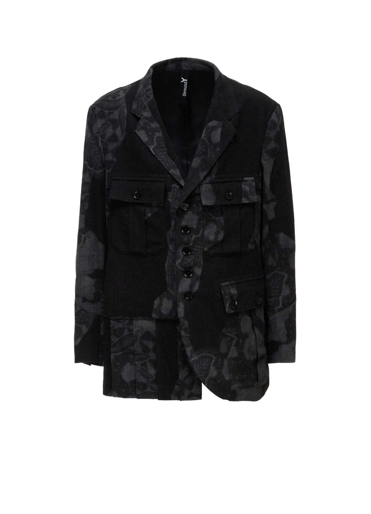 BATIK PATTERN SIDE PLEATED JACKET