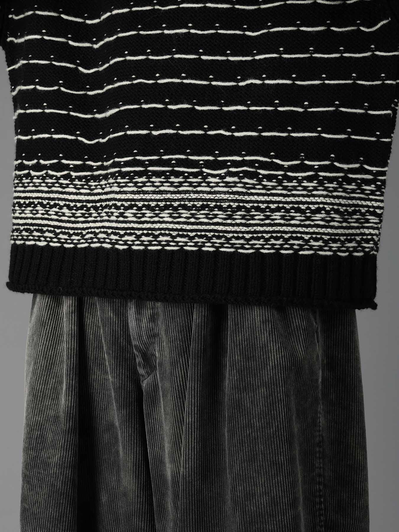 BULKY REVERSE JACQUARD BIG PULLOVER KNIT