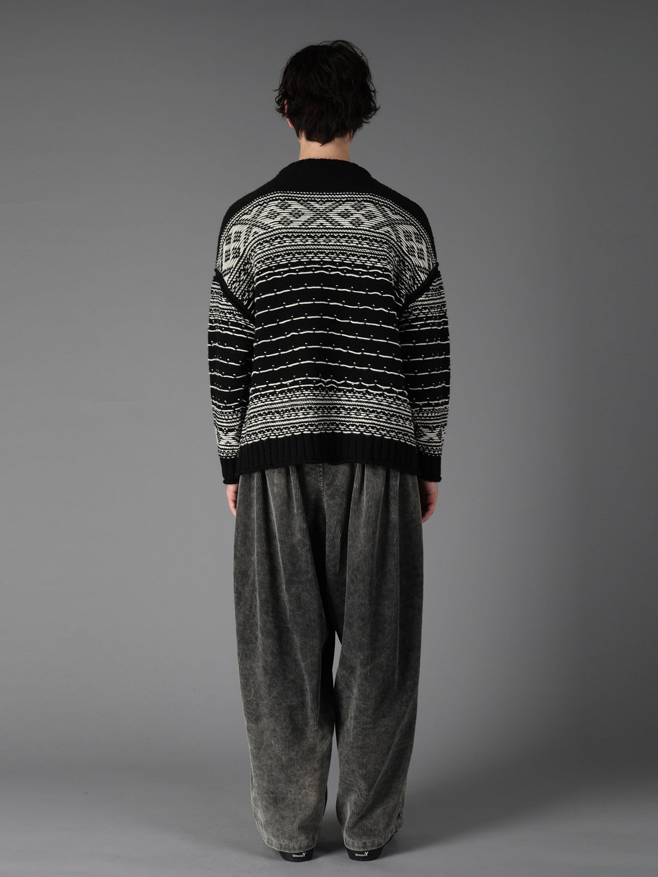 BULKY REVERSE JACQUARD BIG PULLOVER KNIT
