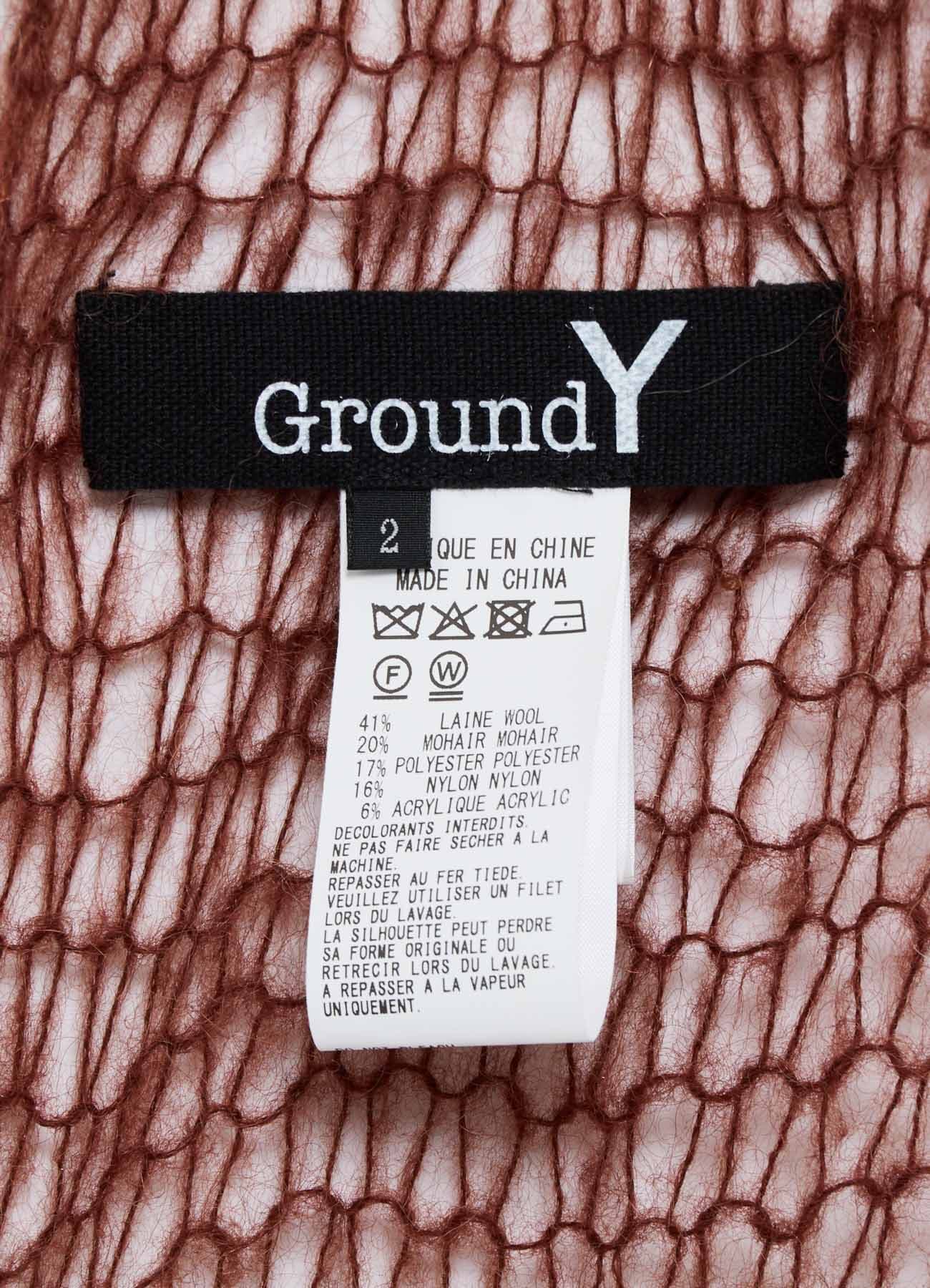 MOHAIR × BOUCLE INTARSIA KNIT SCARF