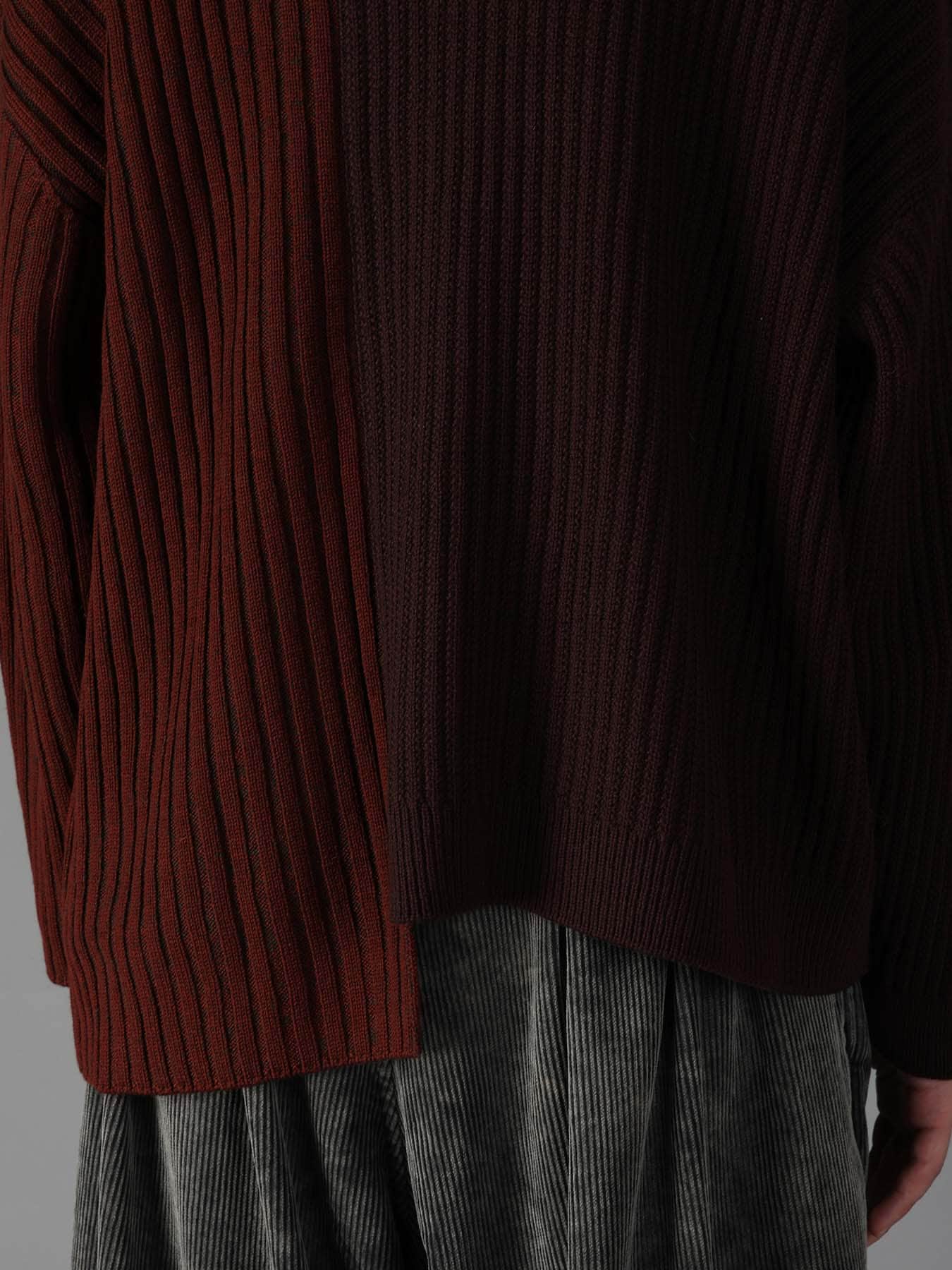 RIB X IRREGULAR LINKS PULLOVER