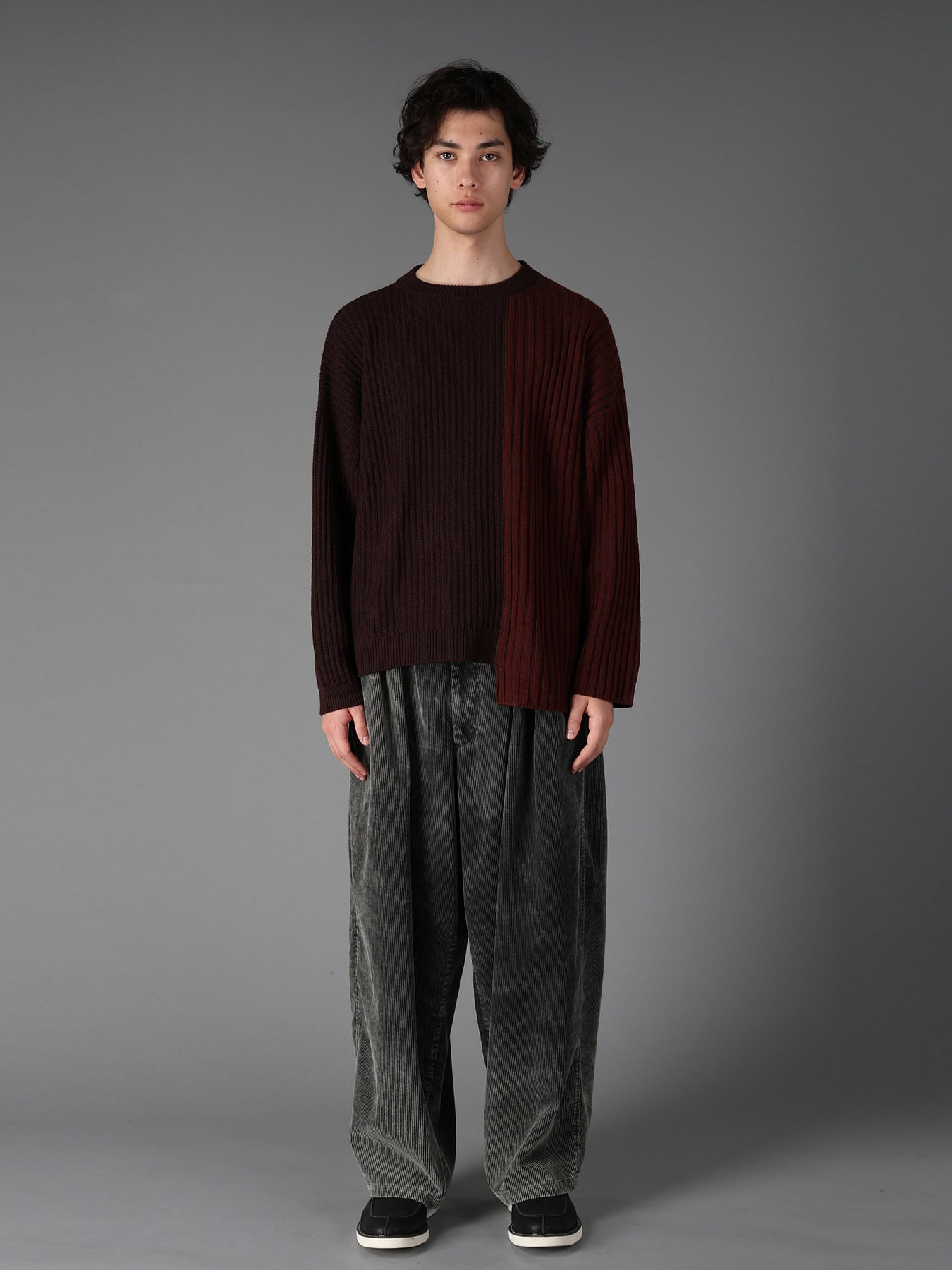 RIB X IRREGULAR LINKS PULLOVER