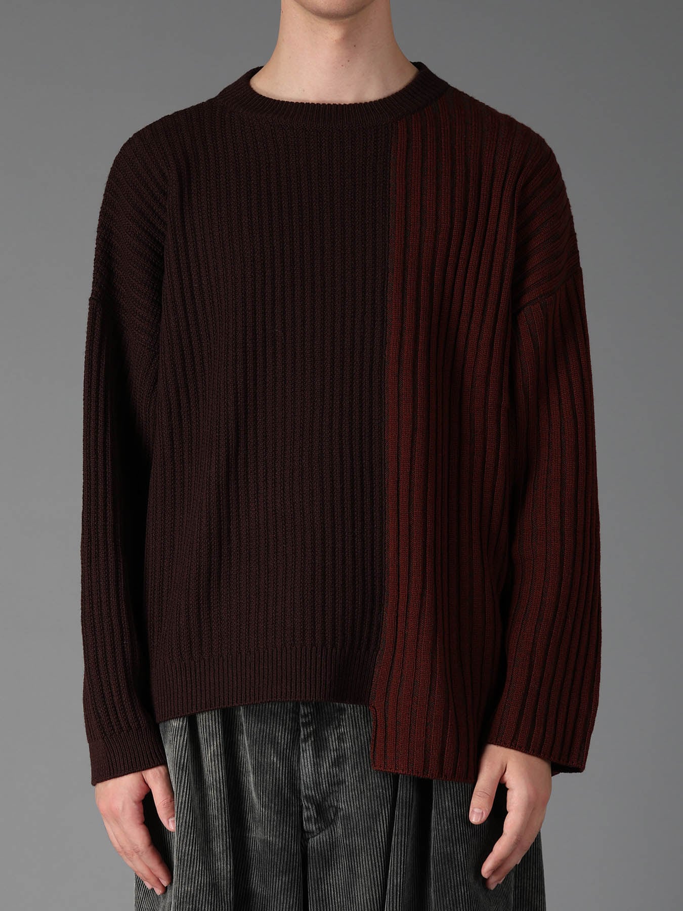 RIB X IRREGULAR LINKS PULLOVER