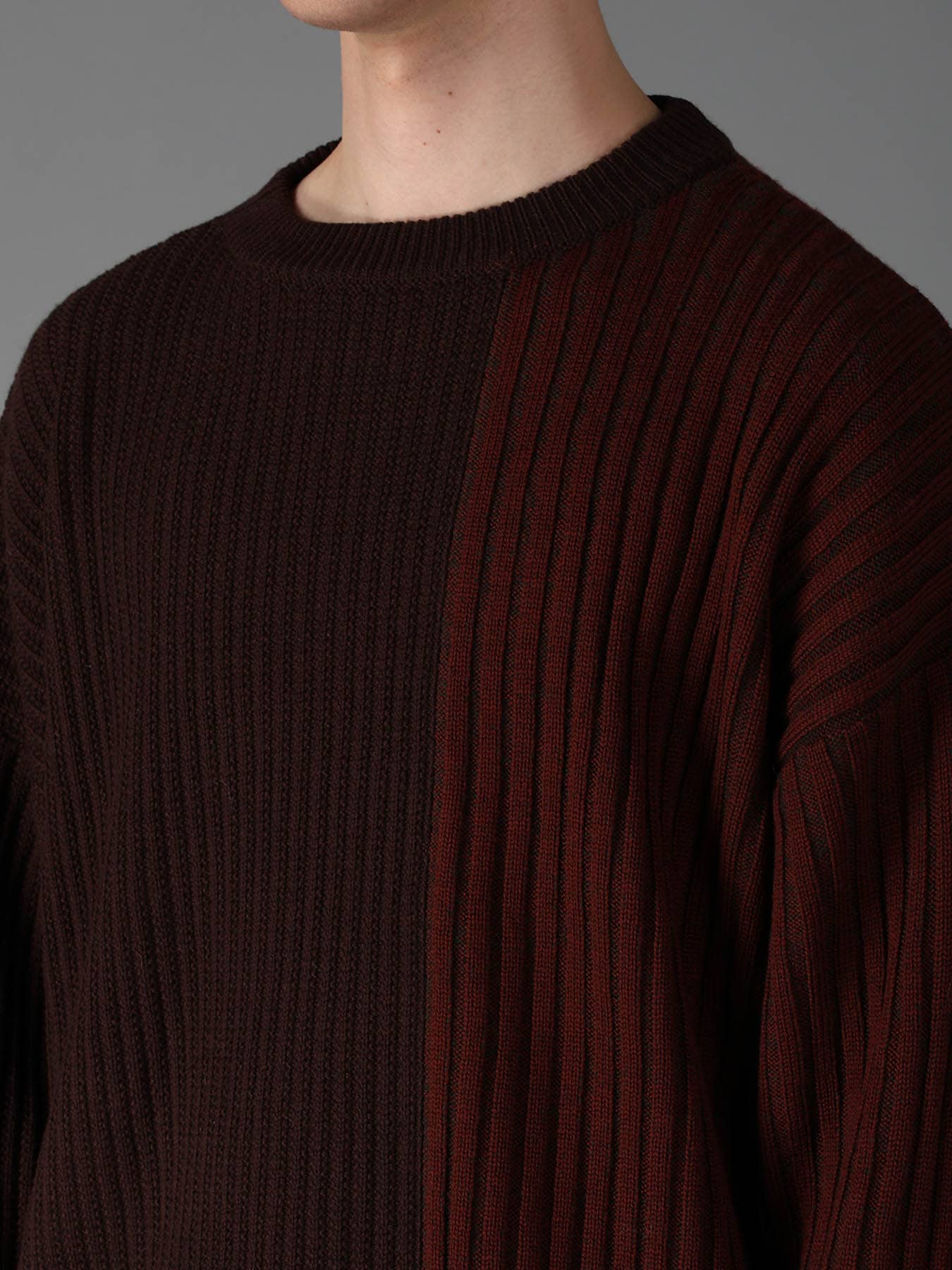 RIB X IRREGULAR LINKS PULLOVER
