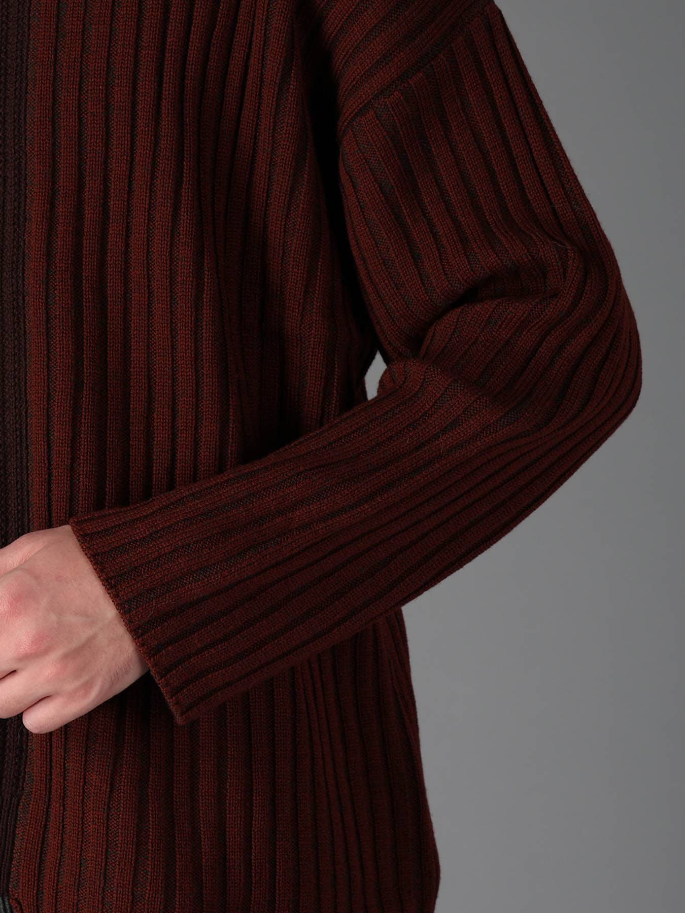 RIB X IRREGULAR LINKS PULLOVER