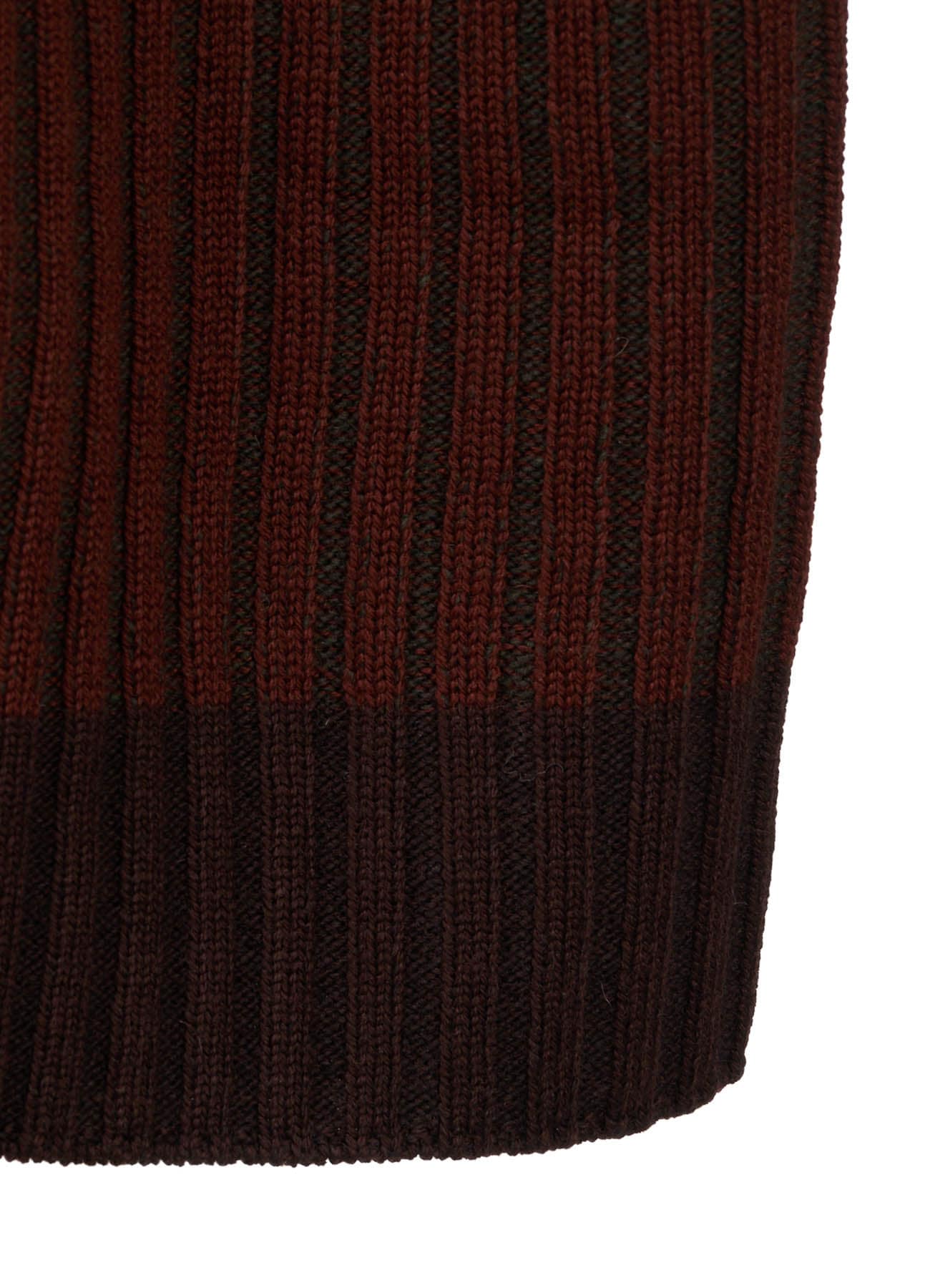RIB X IRREGULAR LINKS ZIP CARDIGAN