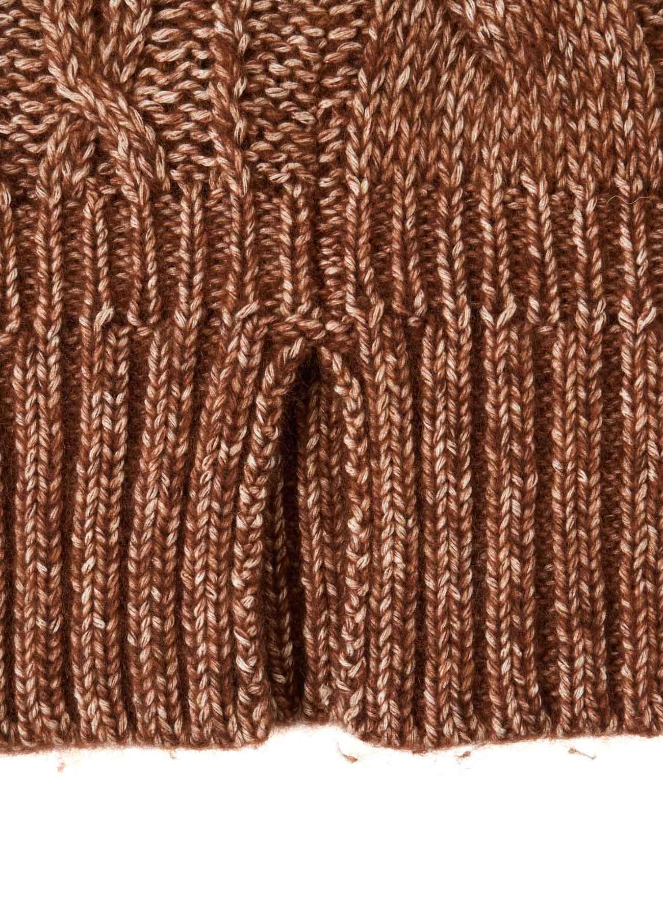 FLUFFY TUBE YARN CABLE KNIT SNOOD