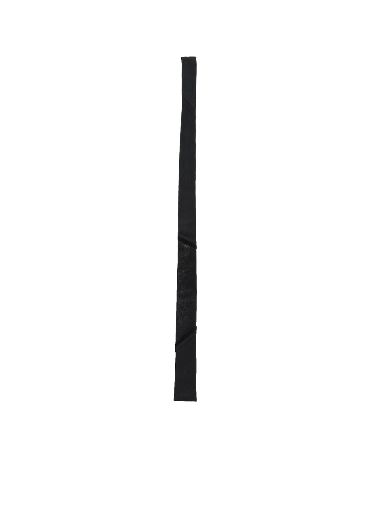 GOAT LEATHER DOUBLE-FACE ANILINE PANEL SQUARE NECKTIE