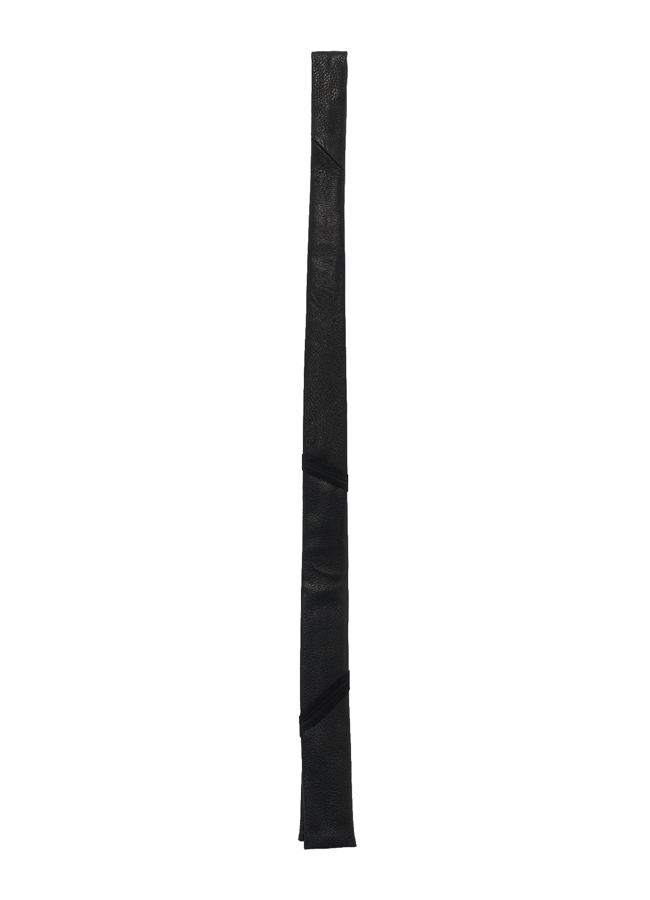 GOAT LEATHER FULL-ANILINE PANEL SQUARE NECKTIE