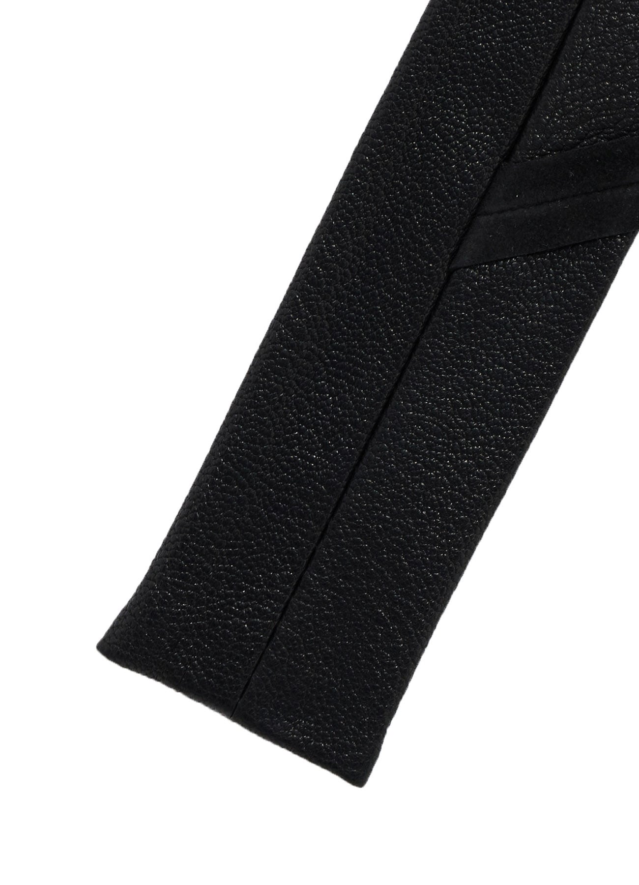 GOAT LEATHER FULL-ANILINE PANEL SQUARE NECKTIE
